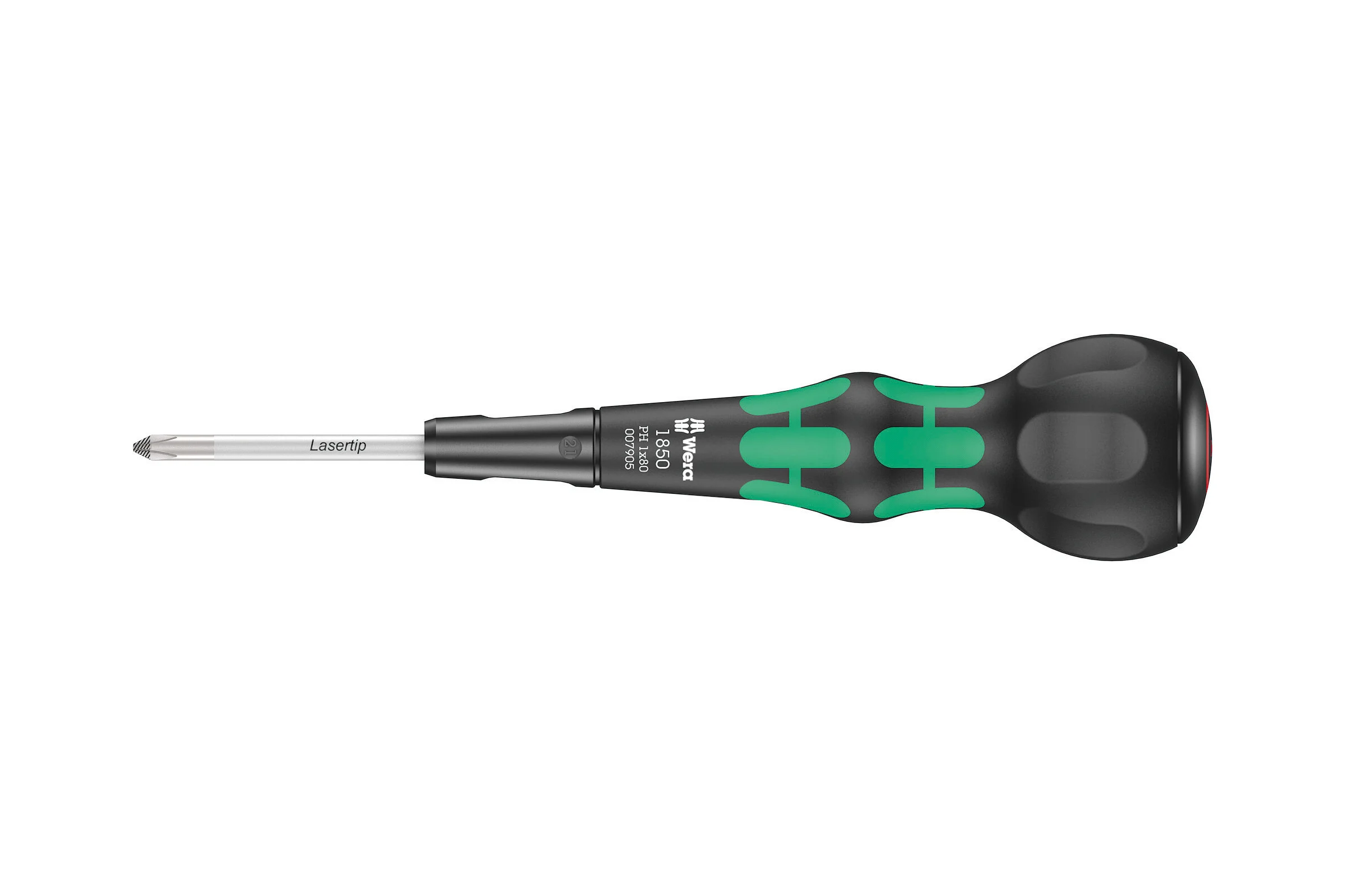 Крестовая отвёртка WERA 1850 PH Kraftform Ball-Grip PH 1 x 80 мм WE-007905