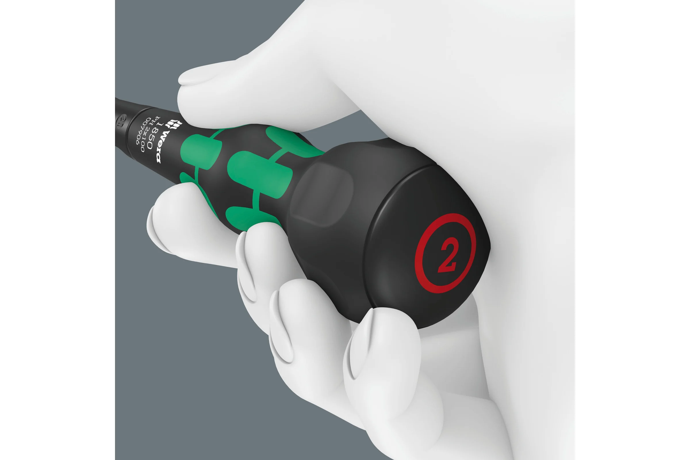 Крестовая отвёртка WERA 1850 PH Kraftform Ball-Grip PH 1 x 80 мм WE-007905