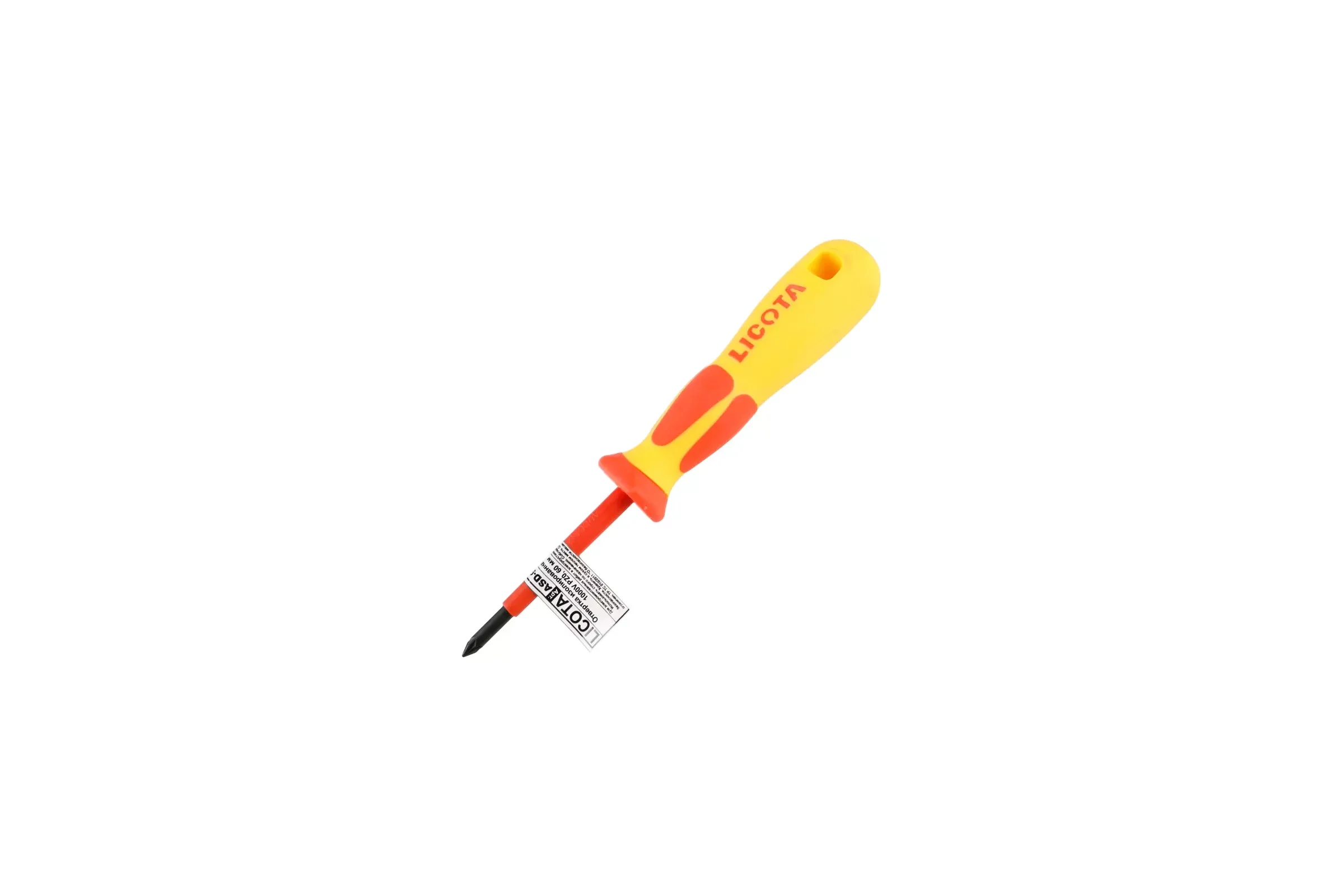 Отвертка изолированная Licota VDE 1000V PZ0, 60 мм ASD-930600