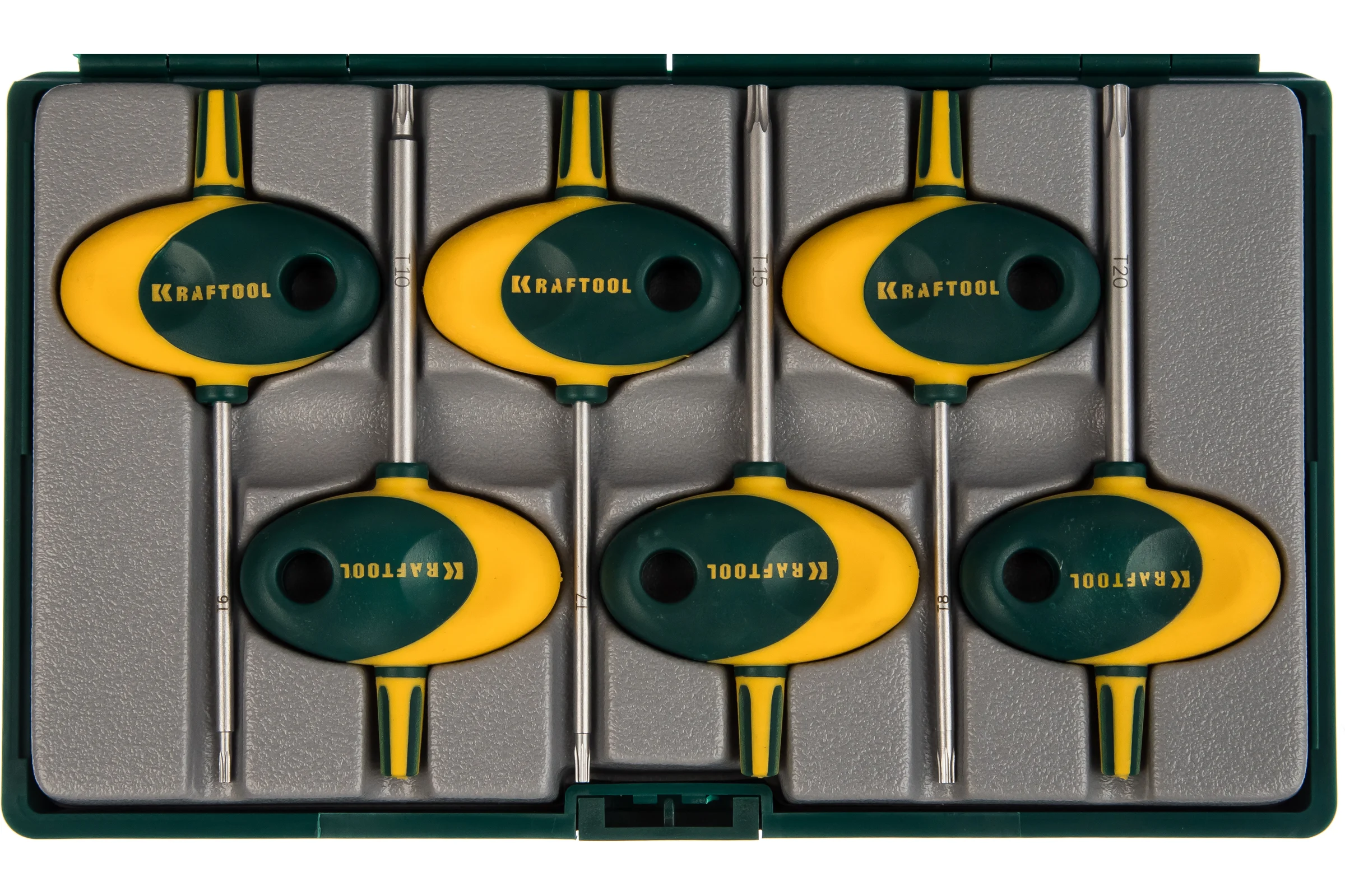 Набор ключей мини TORX EXPERT для точных работ Т6 - Т20 KRAFTOOL 27440-H6