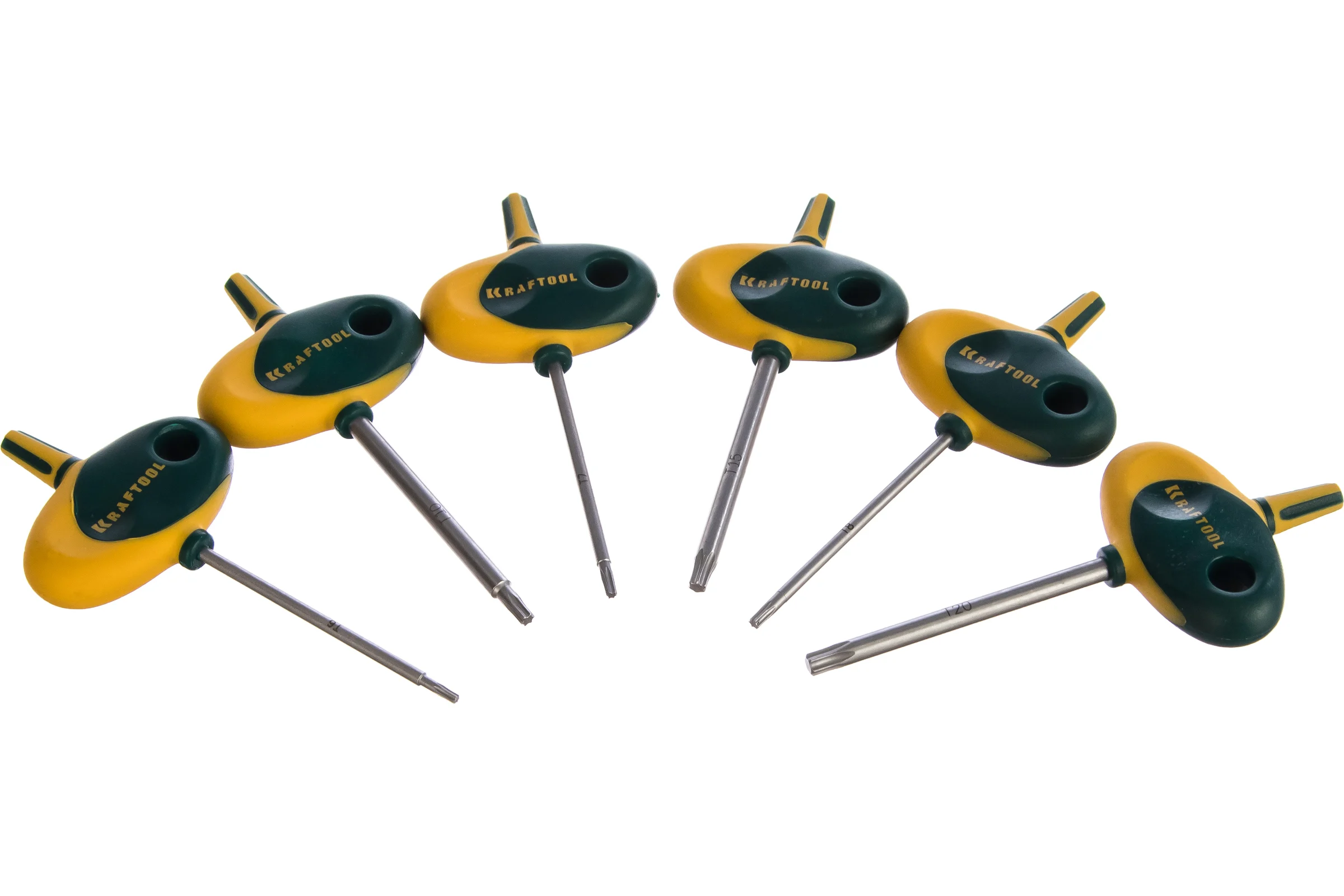 Набор ключей мини TORX EXPERT для точных работ Т6 - Т20 KRAFTOOL 27440-H6