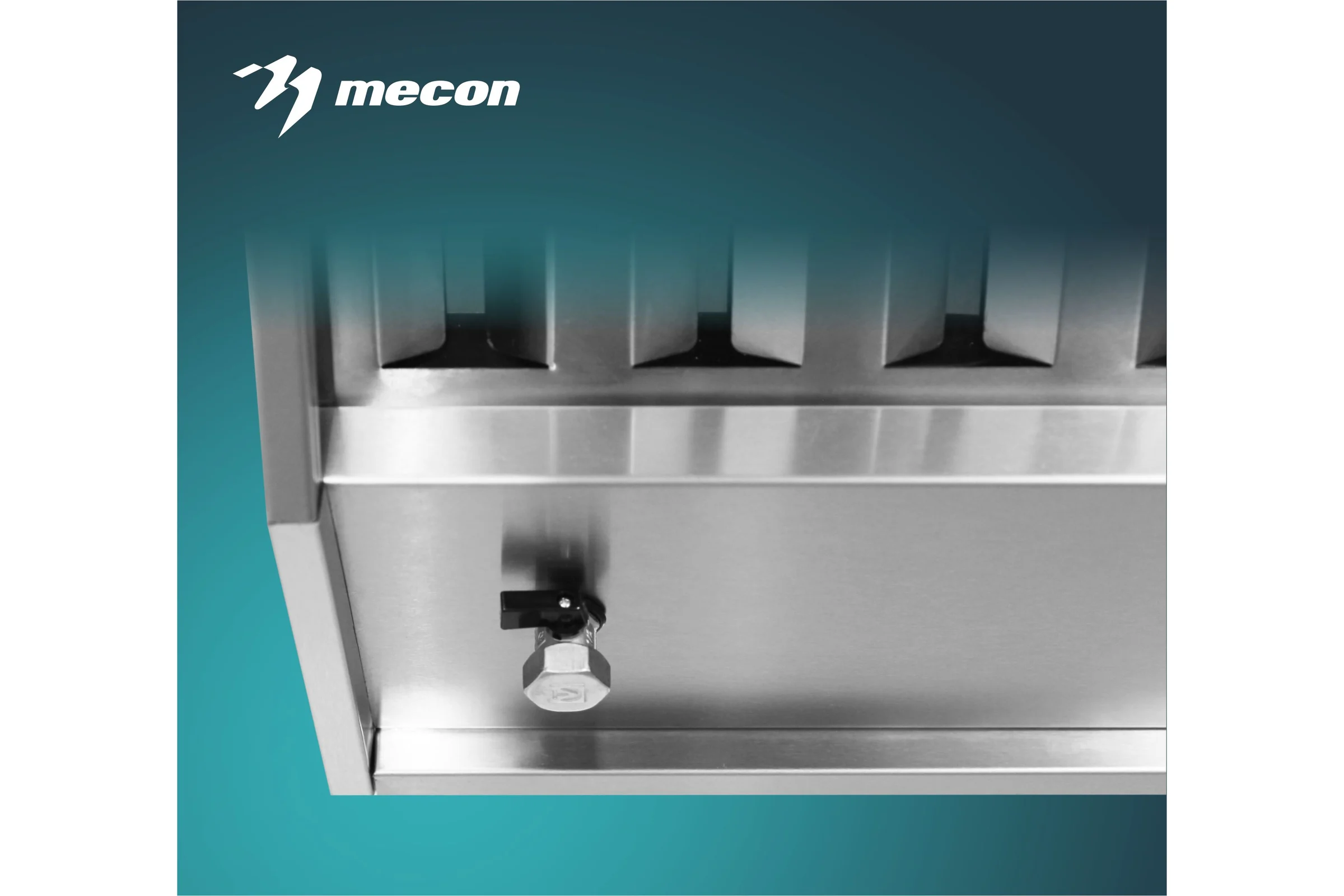 Зонт вытяжной полуоткрытый Mecon ЗВПн - 1000x1000x400 Norma Inox, пристенный ЗВП-NIn10010040-п