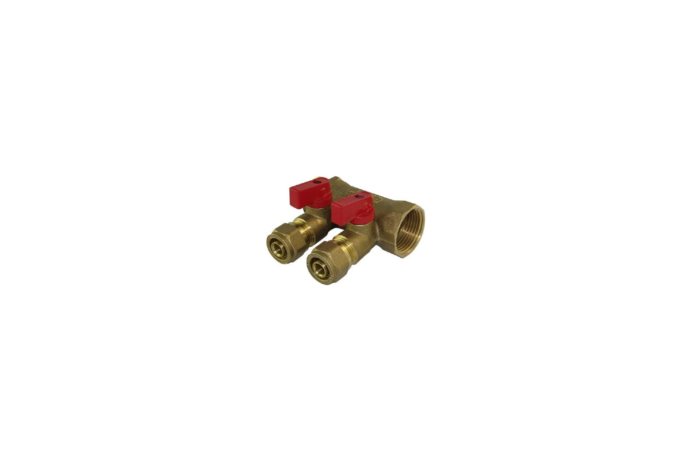 Коллектор с шаровым краном SMT 1x20x2 2 выхода 1833Н102002R