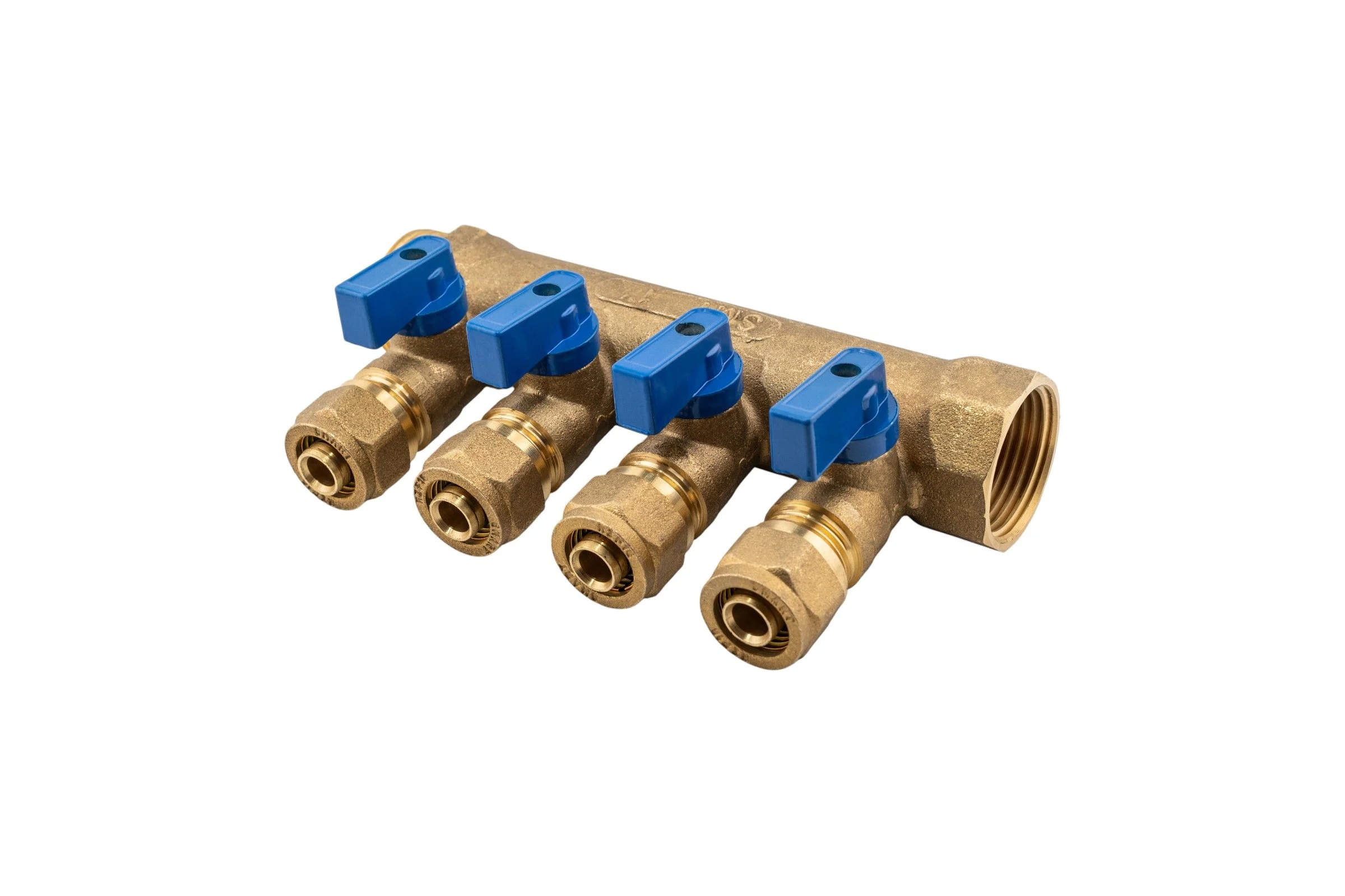 Коллектор с шаровым краном SMT 1x20x4 4 выхода 1833Н102004BL