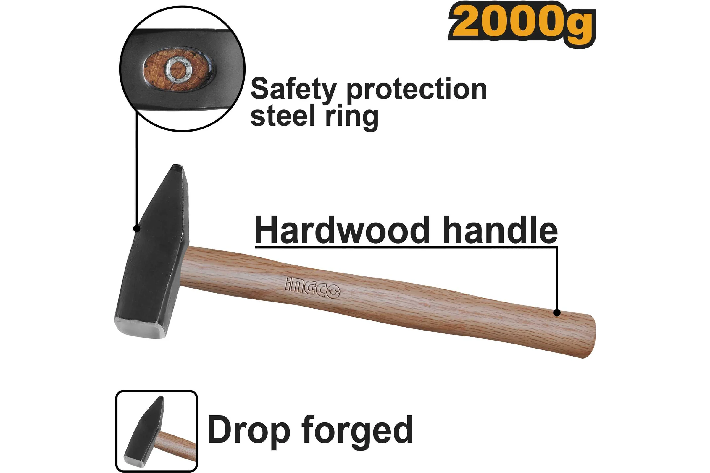 Молоток слесарный INGCO 2000 г HMH042000