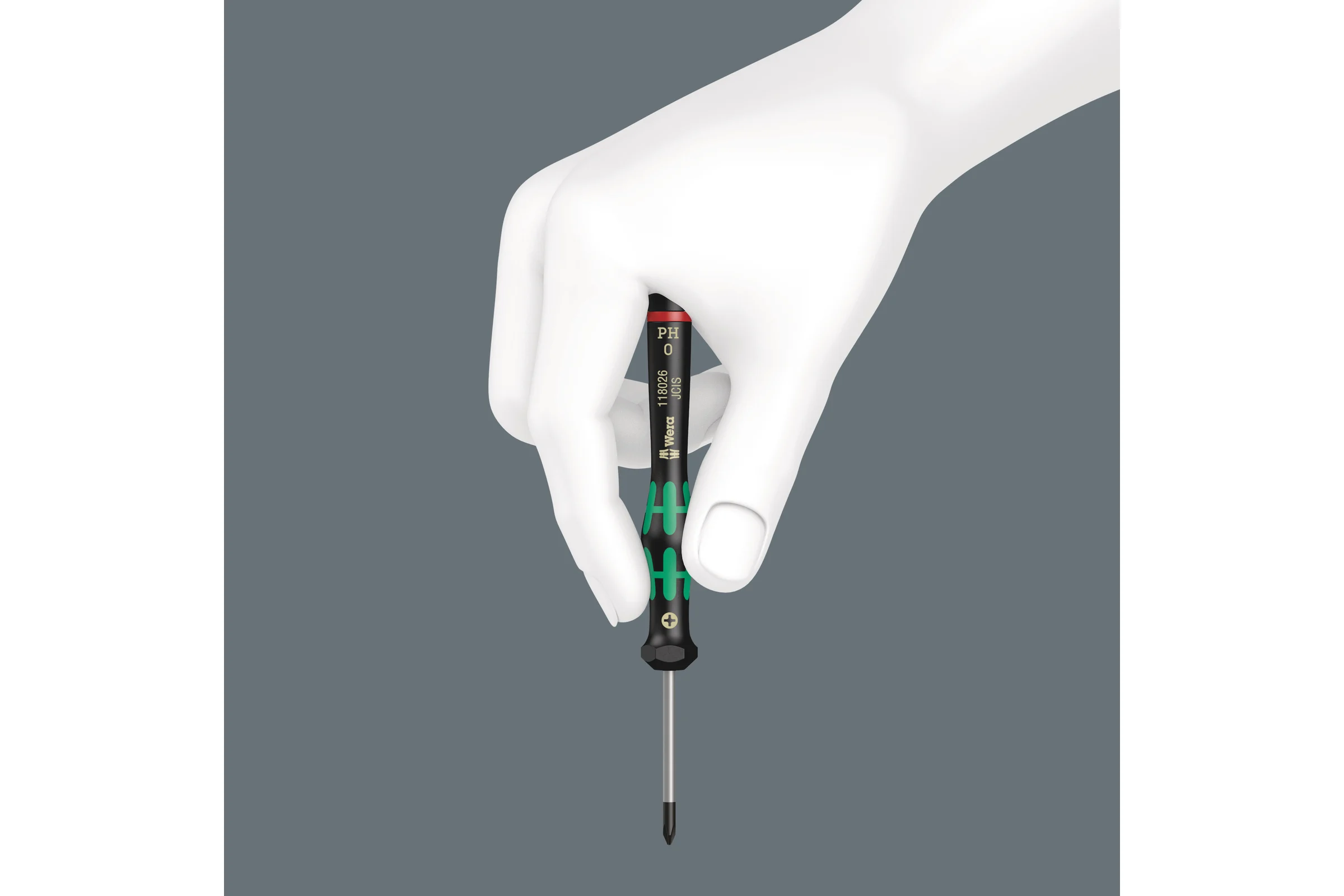 Отвёртка с внешним шестигранником прецизионная WERA 2054 Hex-Plus Kraftform Micro 0.028 дюйм x 40 мм WE-345284