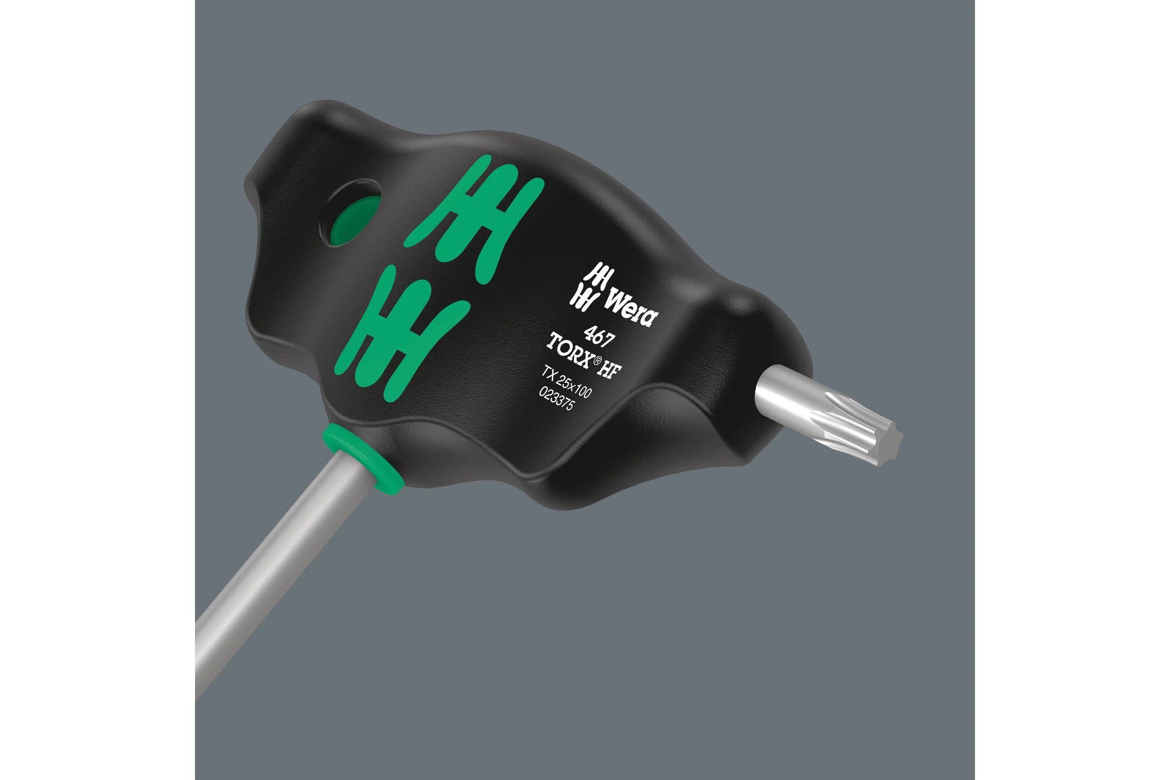 Отвёртка с Т-образной рукояткой, с фиксацией WERA 467 TORX HF TX 8 x 100 мм, с дополнительным коротким рабочим концом WE-023369