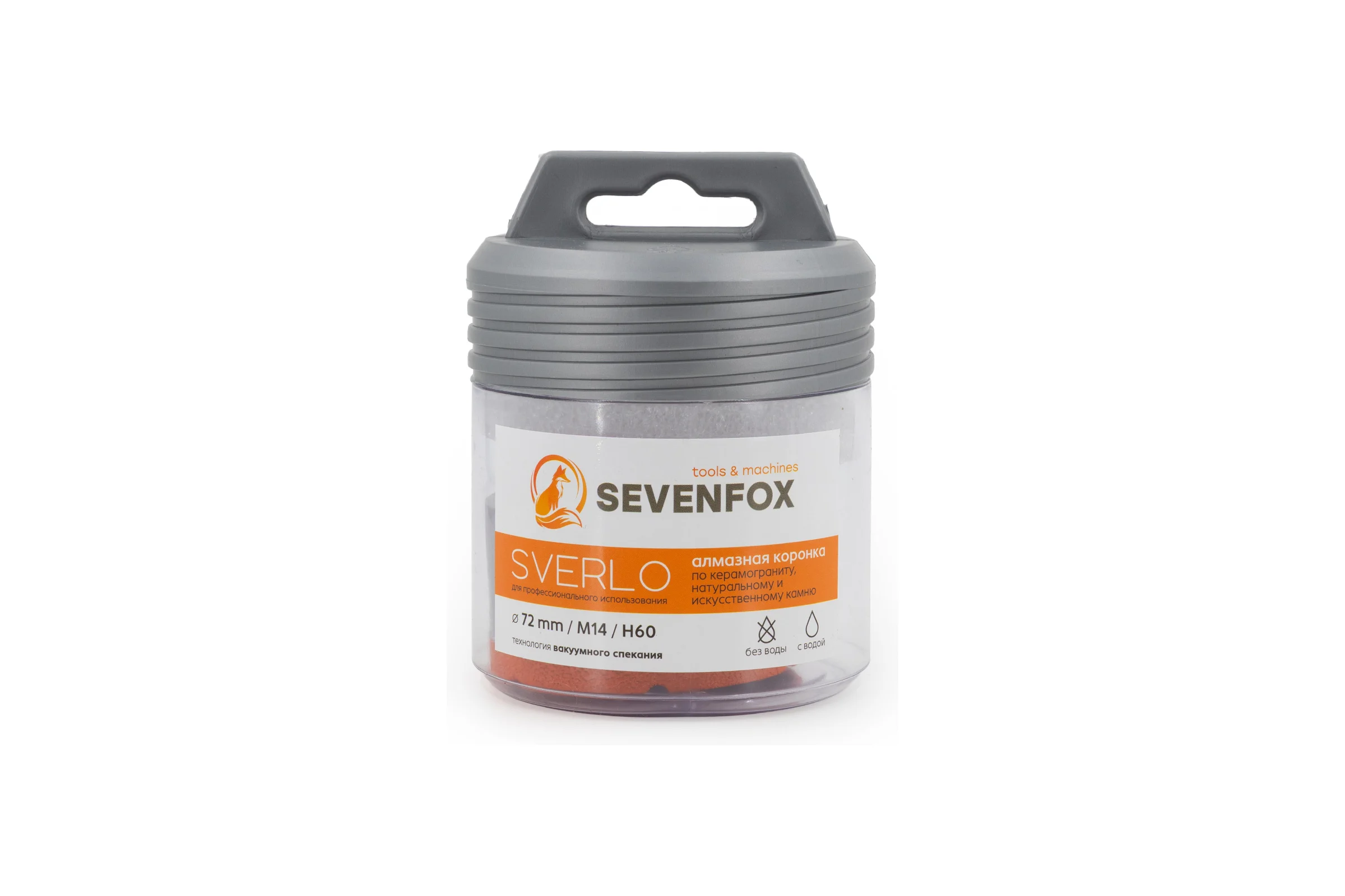 Сверло кольцевое SEVENFOX Sverlo M14 72мм h-35мм universal wet dry 179.600.5215