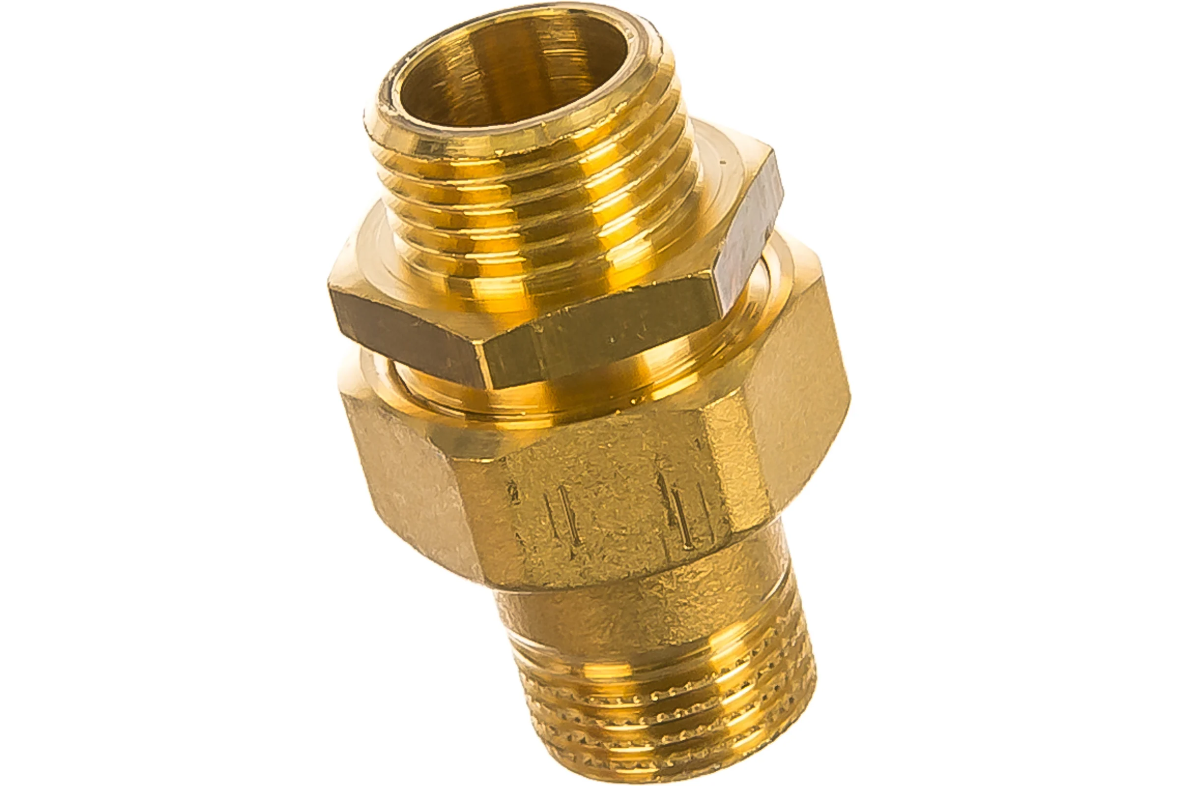 Соединитель латунный (1/2"; штуцер/штуцер) для трубопровода GENERAL FITTINGS 51037-S/S-1/2