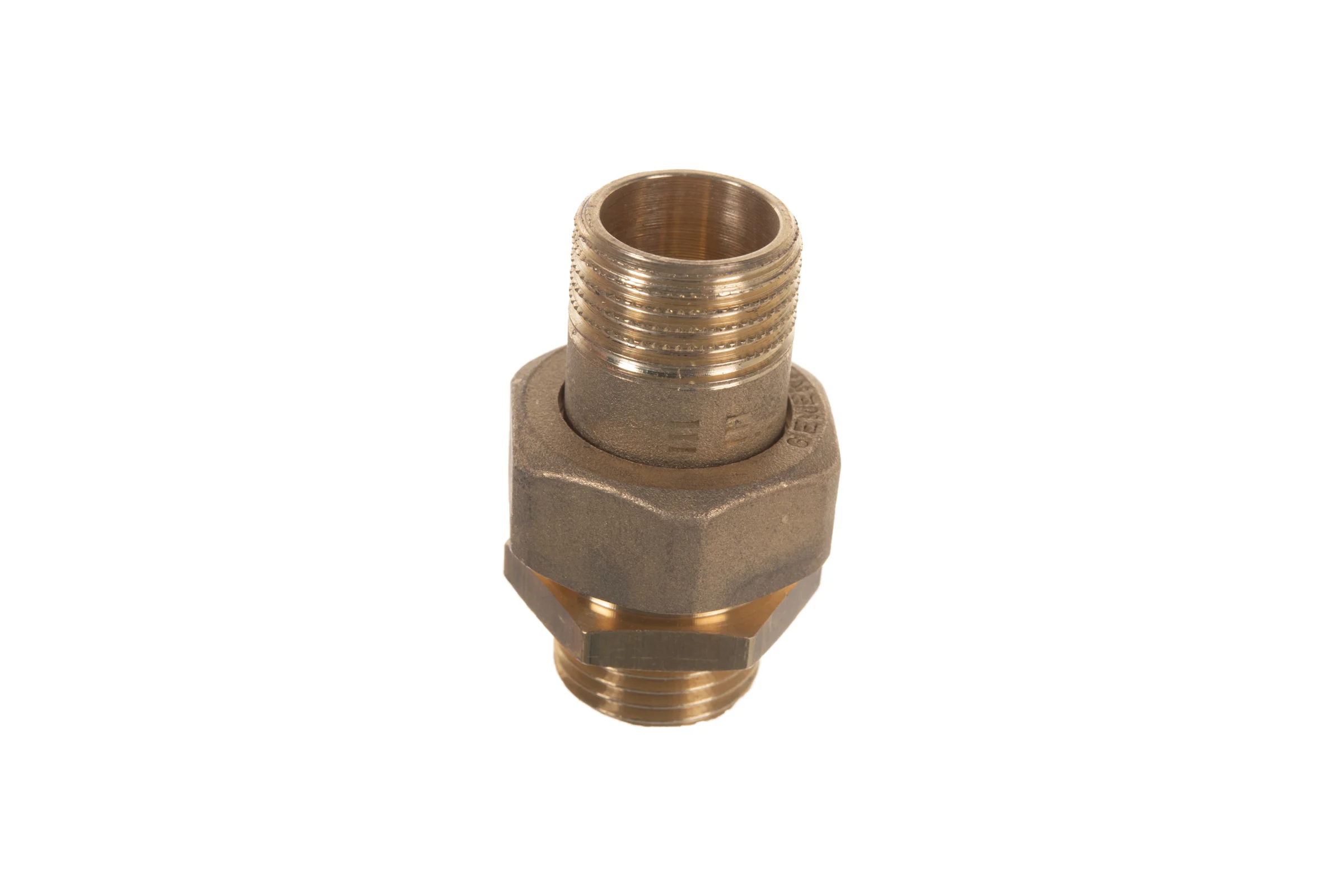 Соединитель латунный (1/2"; штуцер/штуцер) для трубопровода GENERAL FITTINGS 51037-S/S-1/2