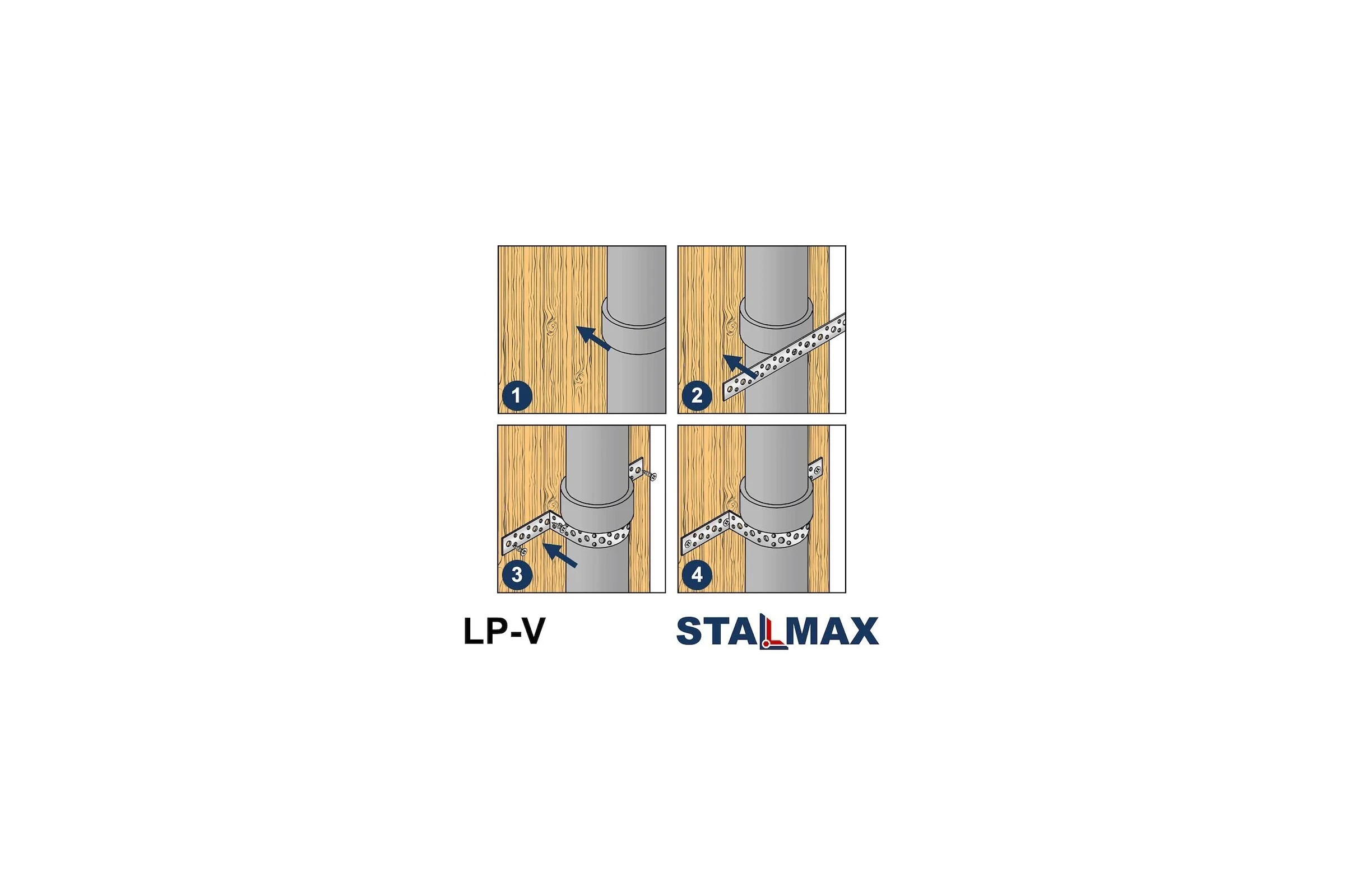 Лента Stalmax LP-V 17х0,55 (25м) монтажная перфорированная прямая (арт. 10830) оцинкованная сталь (уп. 5 шт) 10830-023