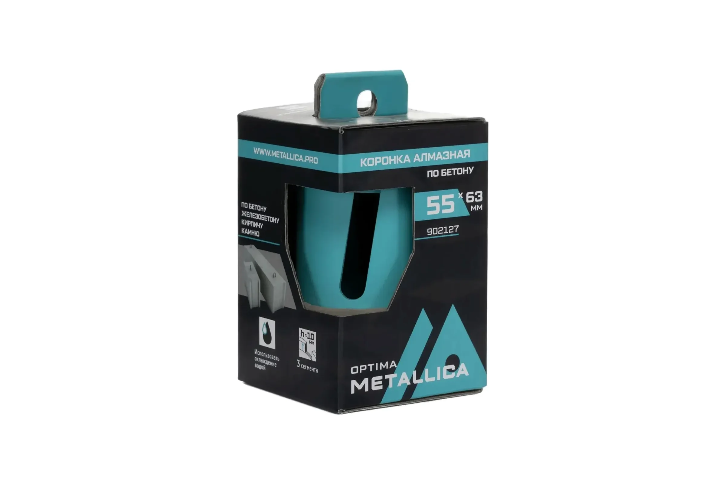 Коронка алмазная турбо-сегментная METALLICA Laser Ultra 55x63 мм, М16, без хвостовика, по ж/бетону 194520