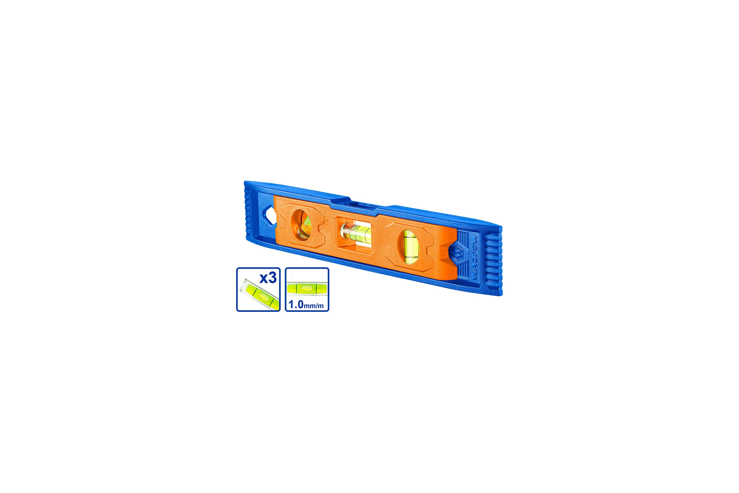 Короткий пластиковый уровень 225 мм WadFow WSL4320