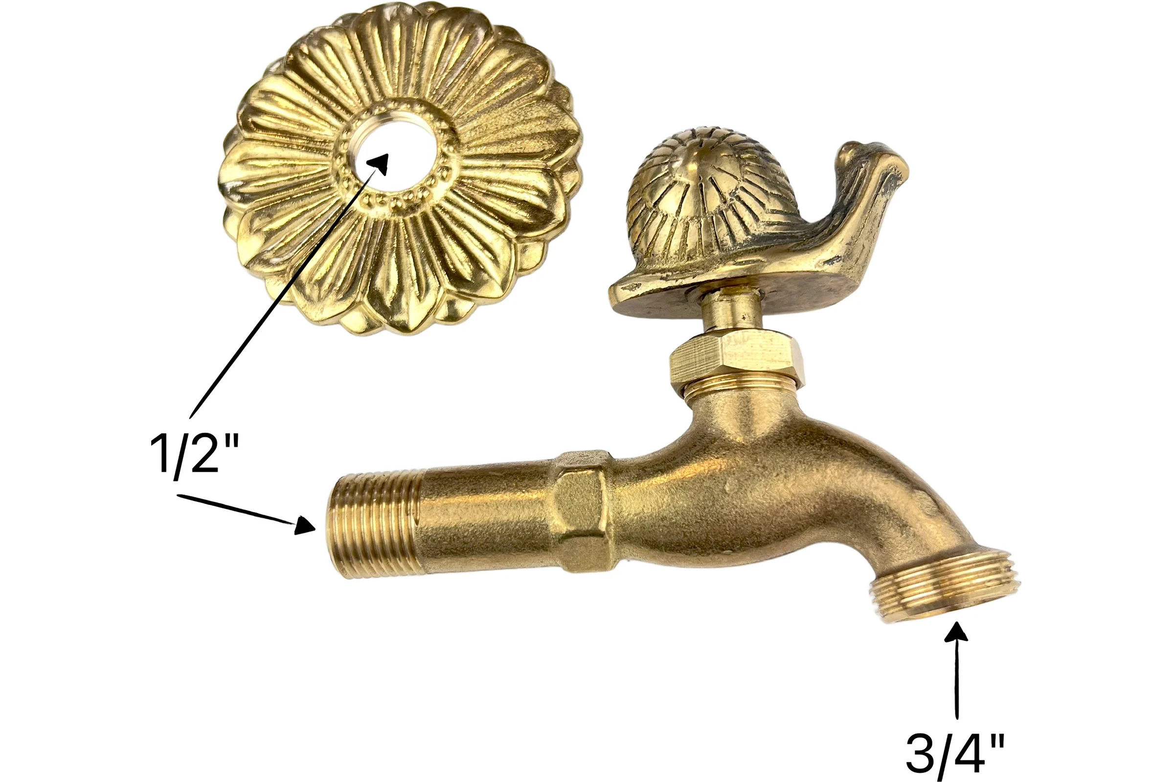 Латунный кран Профитт Улитка вход НР 1/2" 1643883