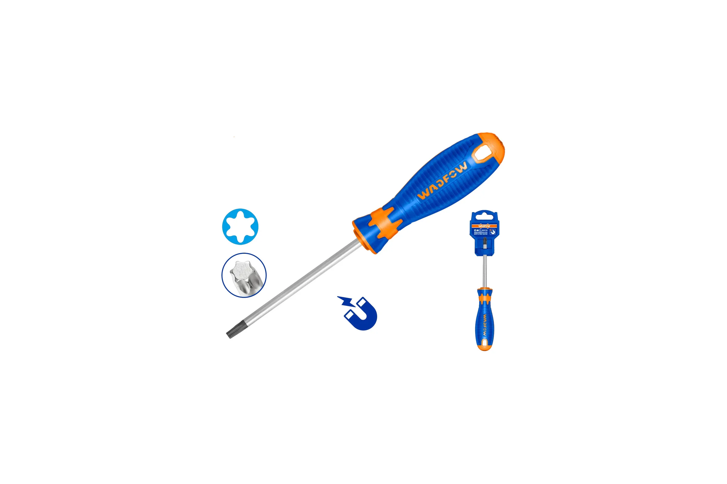 Oтвертка Torx с магнитным наконечником T10х100мм WadFow WSDT214