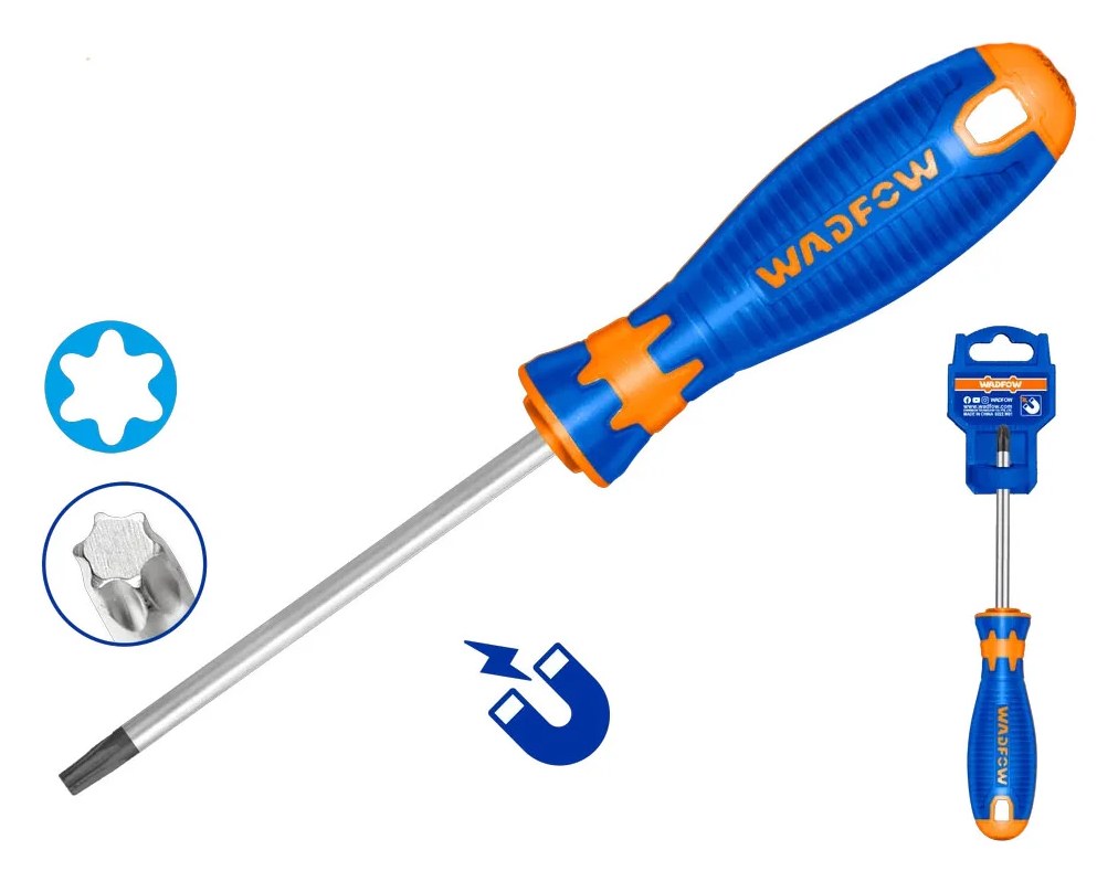 Oтвертка Torx с магнитным наконечником T20х150мм WadFow WSDT226