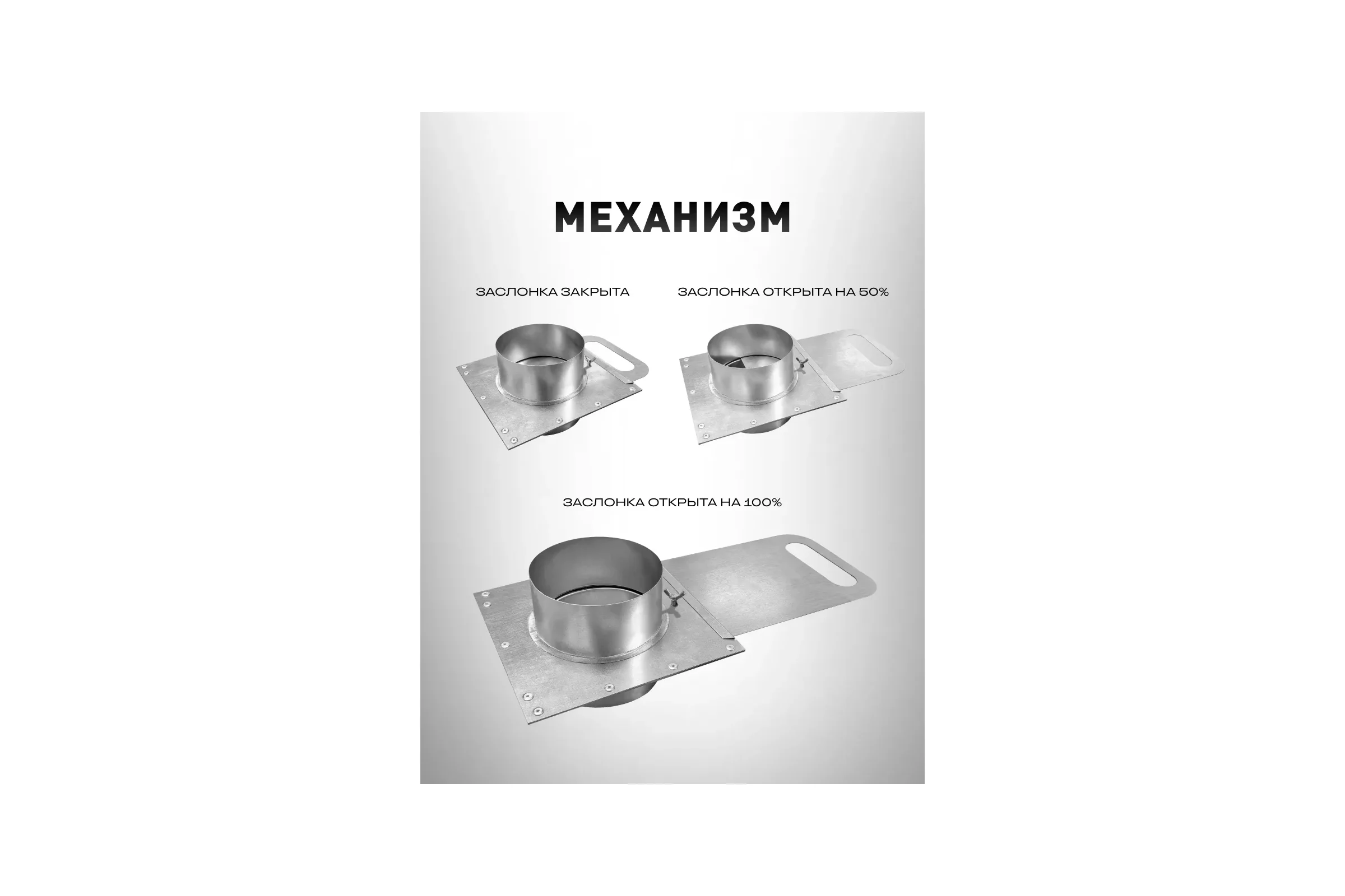 Шибер ООО Вентмаркет D130 с фиксатором, оцинкованная сталь SHZDF130