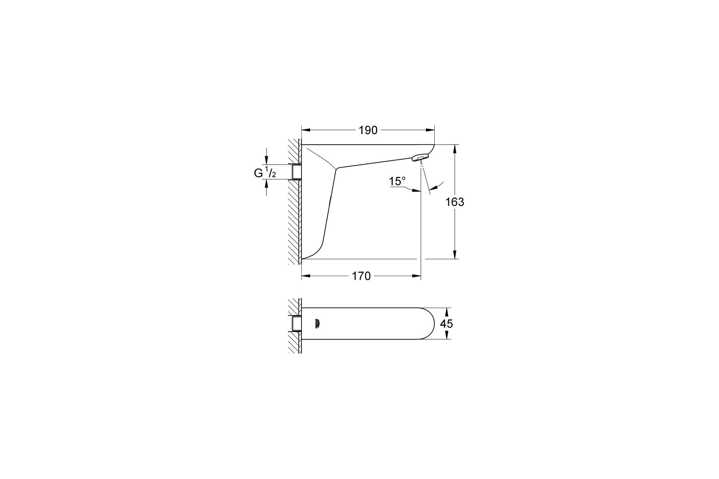 Кран для раковины Grohe Euroeco Cosmopolitan E инфракрасный, без функции смешивания, хром 36274000