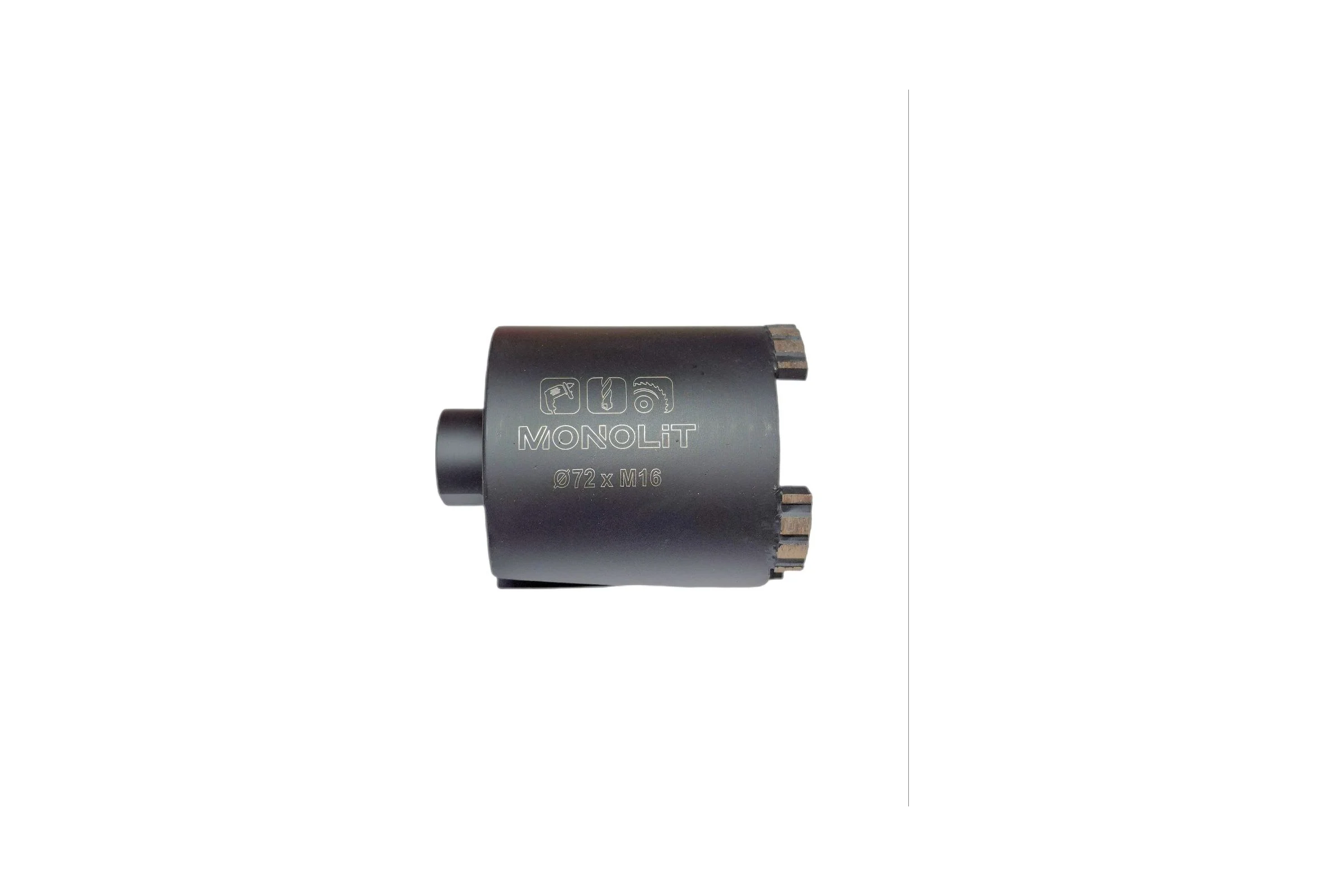 Коронка по бетону Monolit 72 мм M16 SDS-PLUS с центральным сверлом 1382