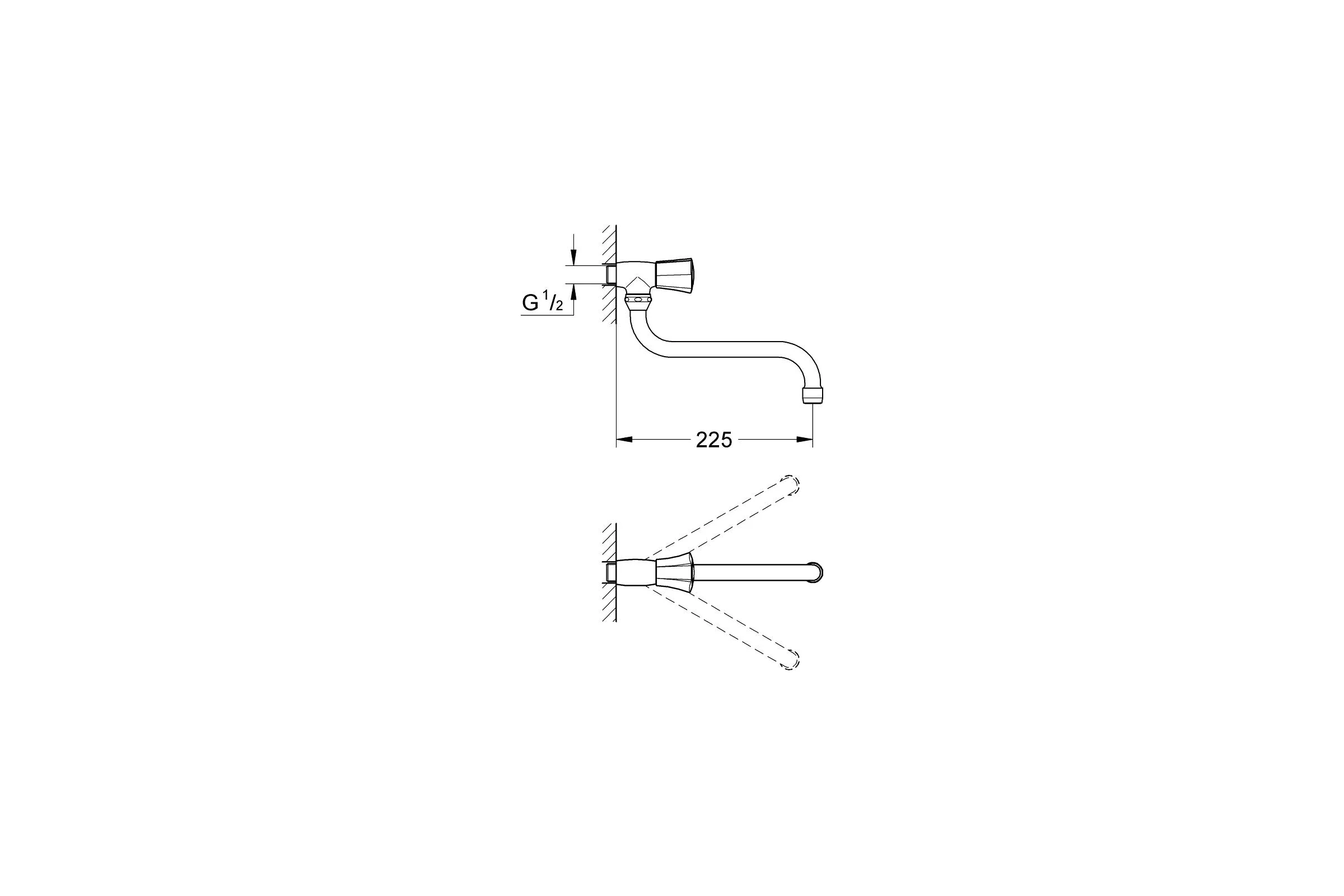 Кран для кухонной мойки Grohe Costa L, без функции смешивания, хром 30484001
