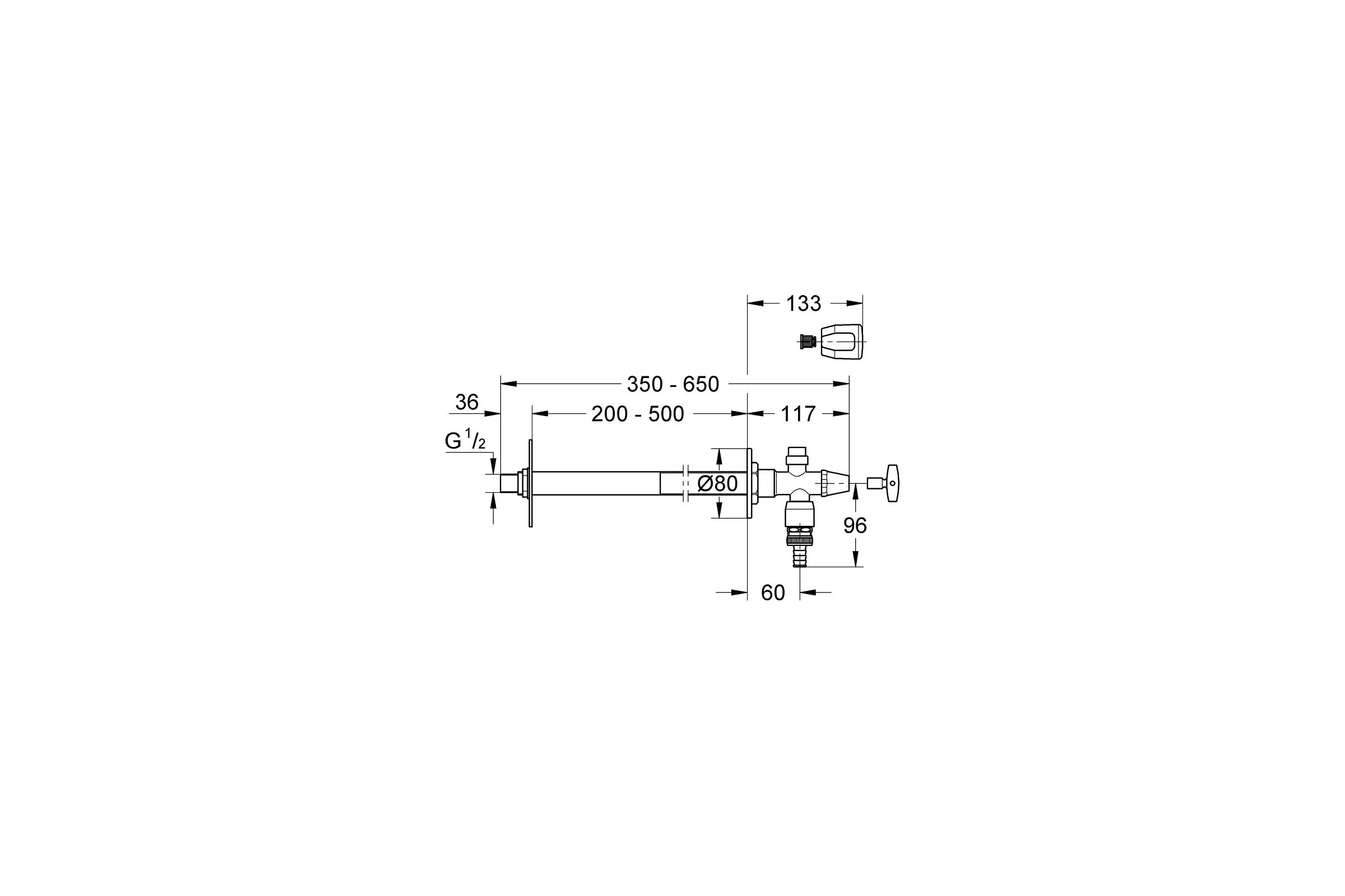Наружный вентиль Grohe Eggeman Eurotec, хром 41206000
