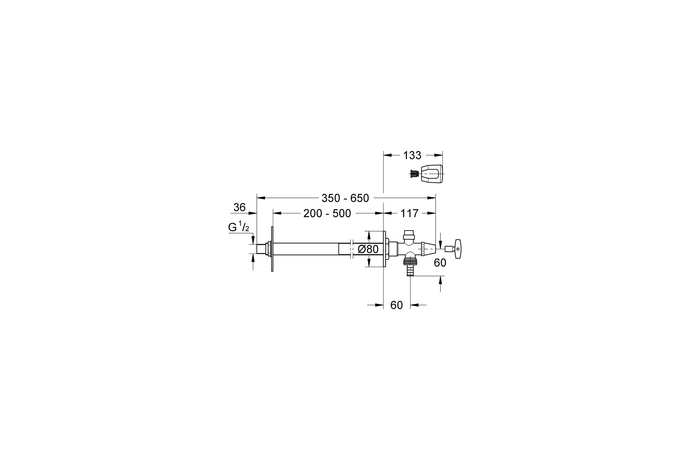 Наружный вентиль Grohe Eggeman Eurotec, хром 41208000