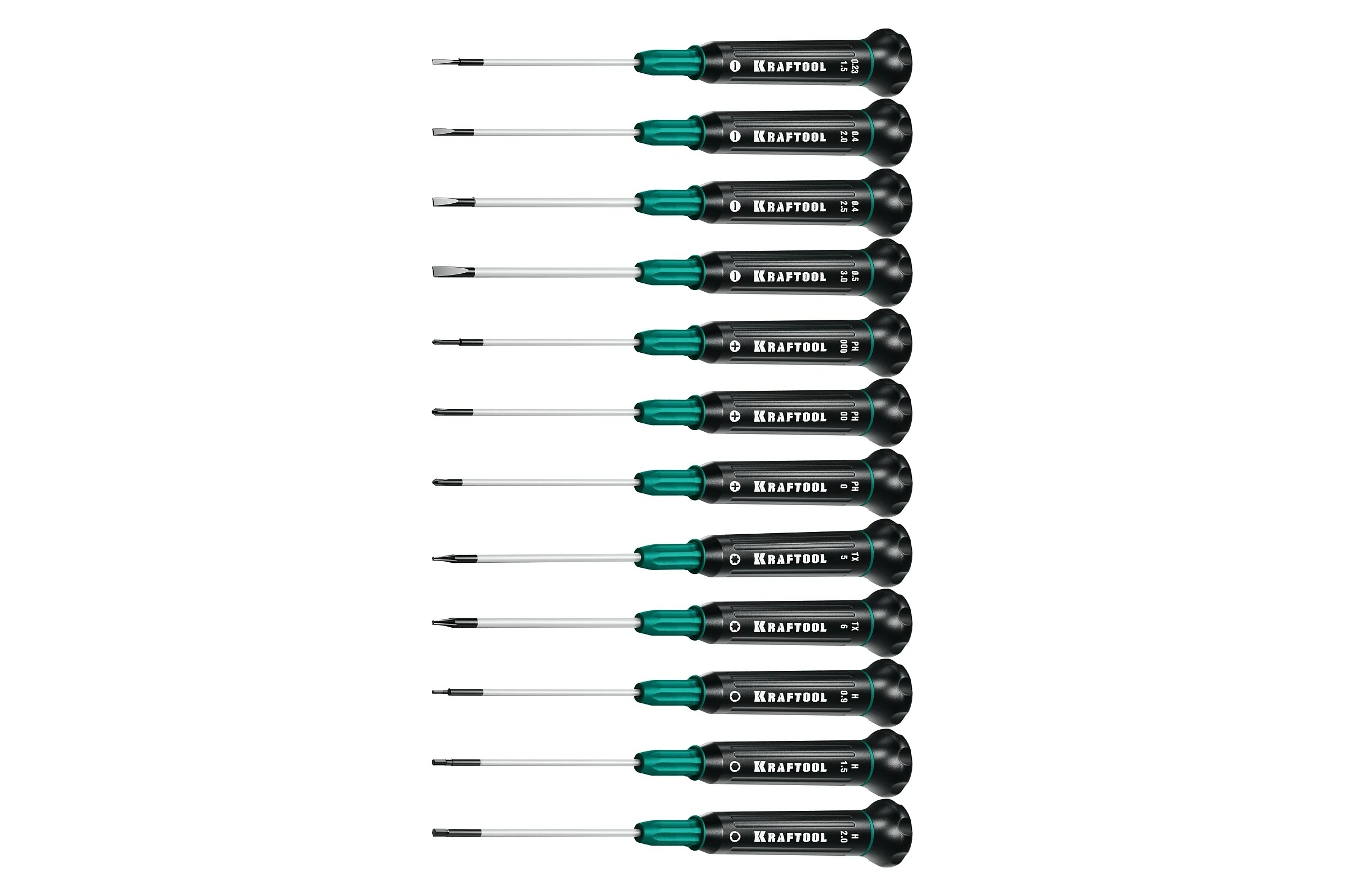 Набор отверток для точных работ 12 шт., KRAFTOOL Precision 12 25689