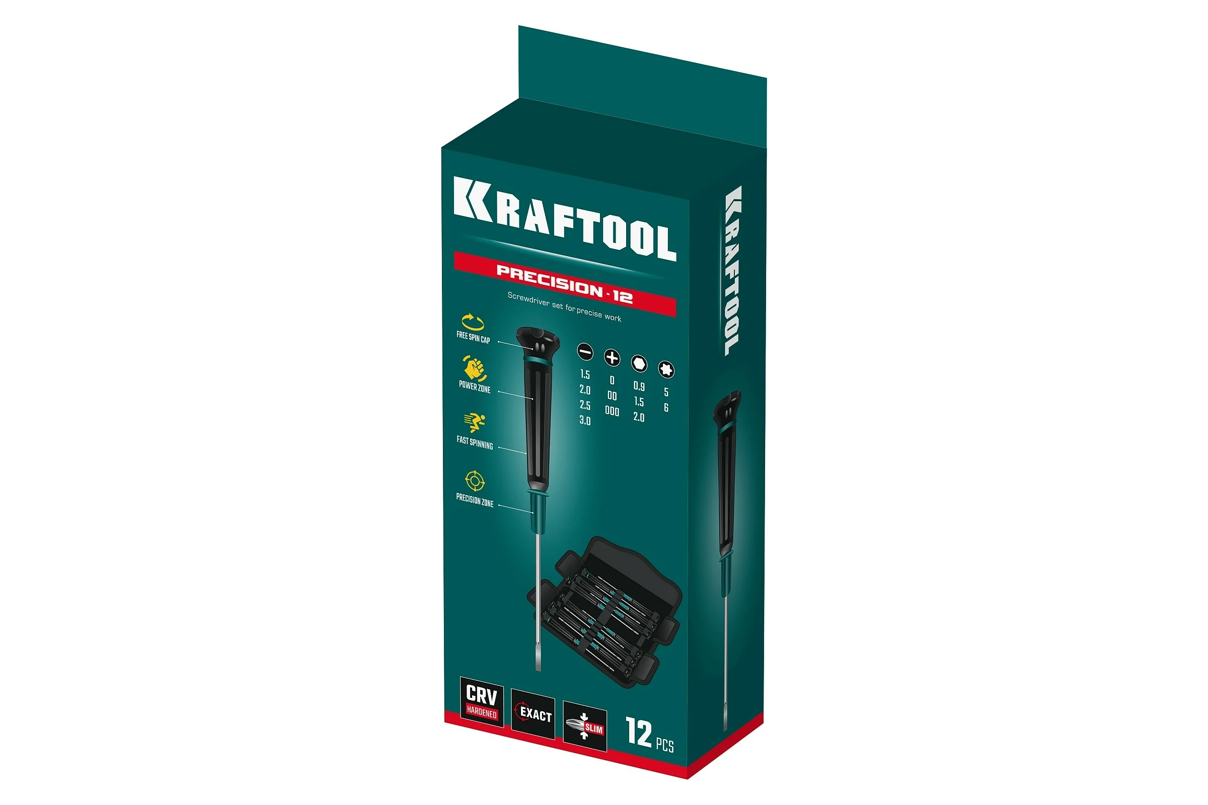 Набор отверток для точных работ 12 шт., KRAFTOOL Precision 12 25689
