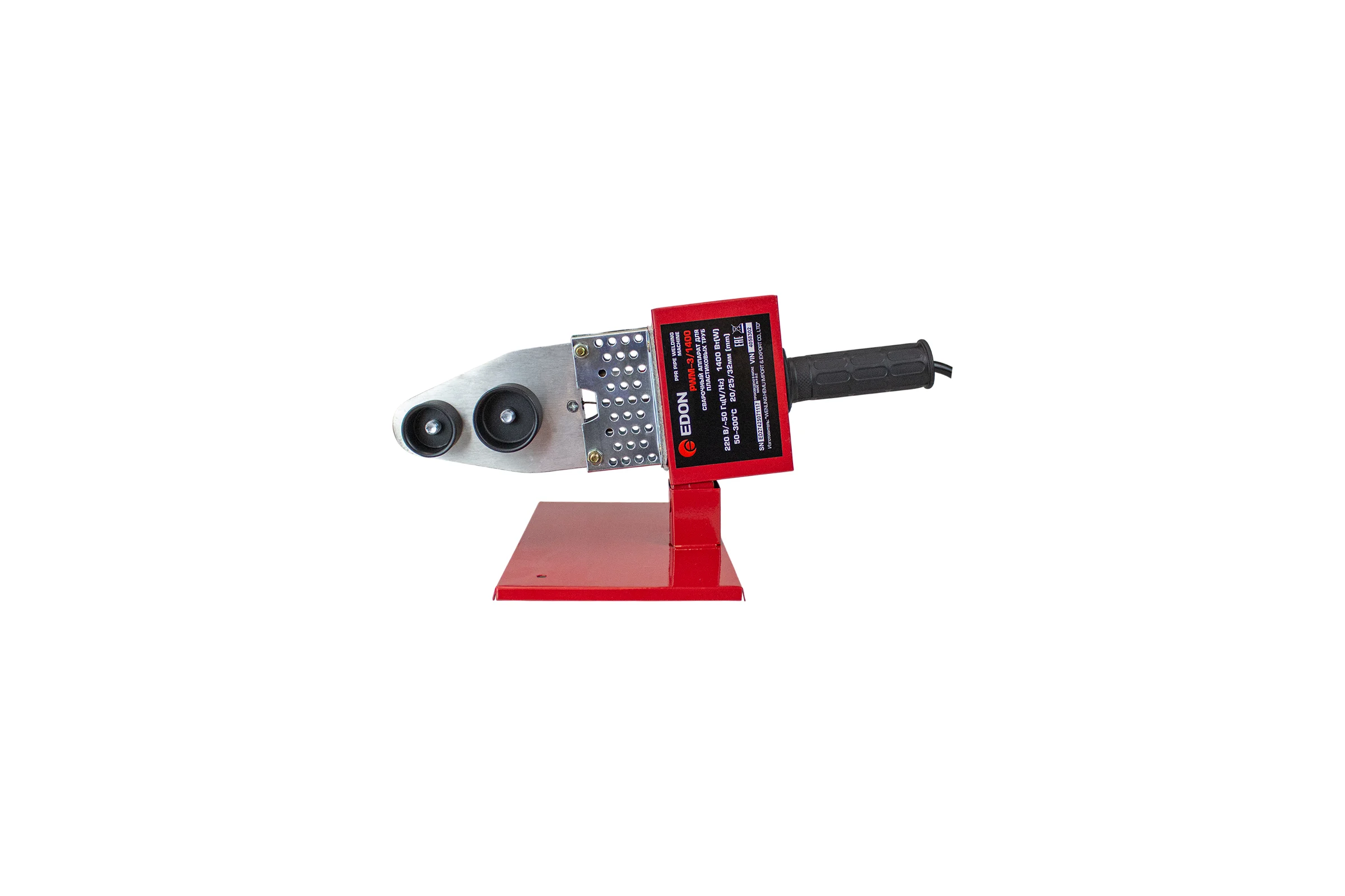 Аппарат сварочный для пластиковых труб EDON PWM-3/1400 (1400Вт; 50-300С; 20/25/32, мет кейс) 40583