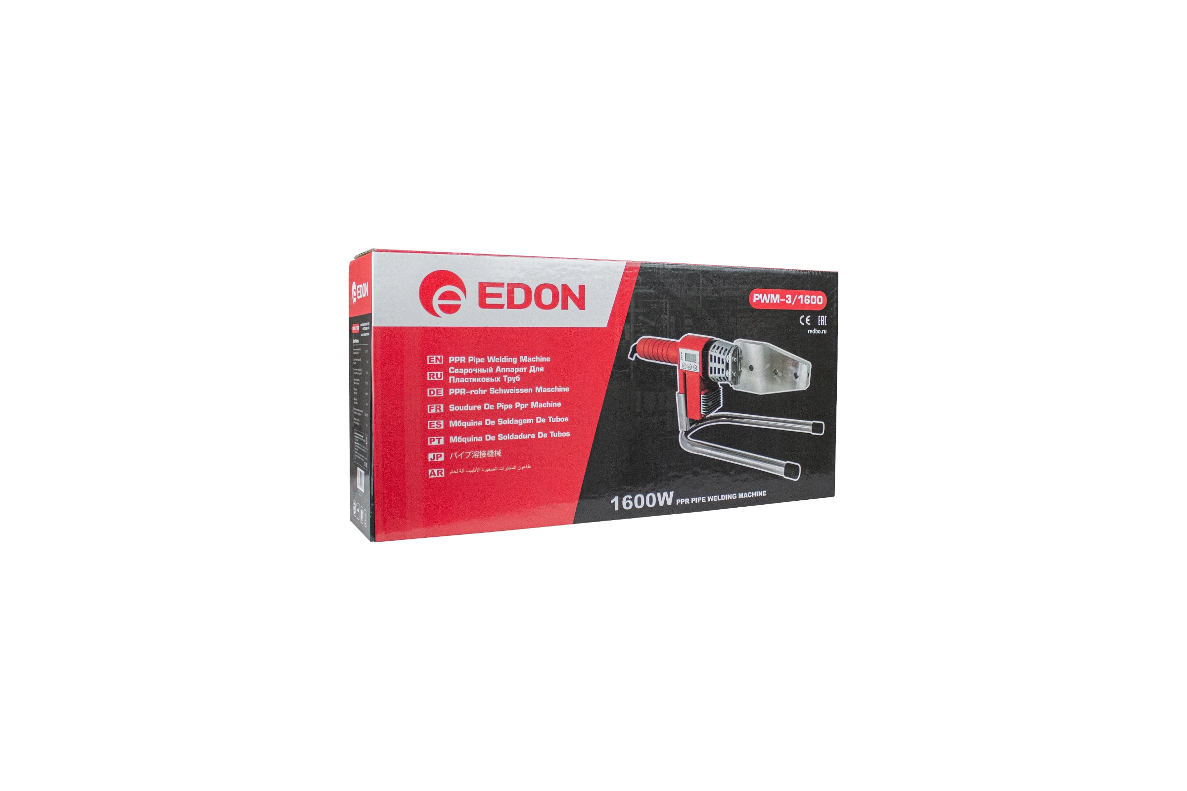 Аппарат сварочный для пластиковых труб EDON PWM-3/1600 (1600Вт; 25-300С; цифр дисплей) 40587