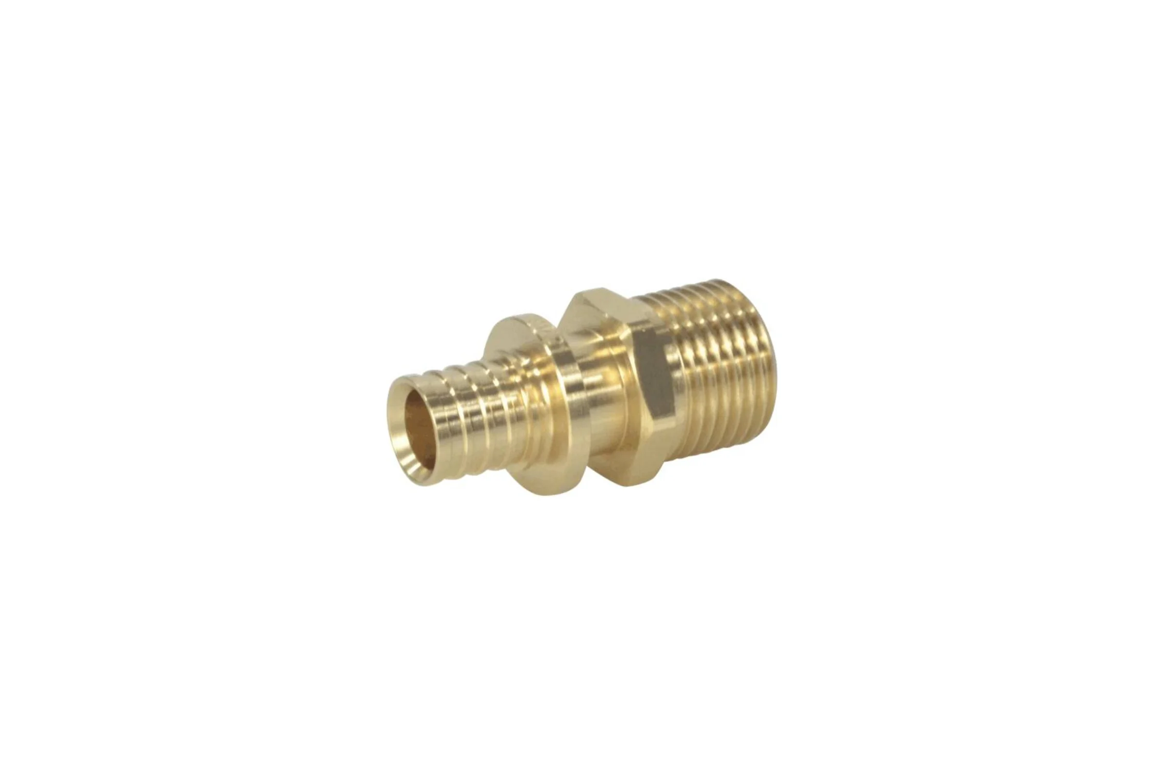Муфта РОС для PE-X труб аксиальная латунь Дн 20х3/4 НР 129-6868