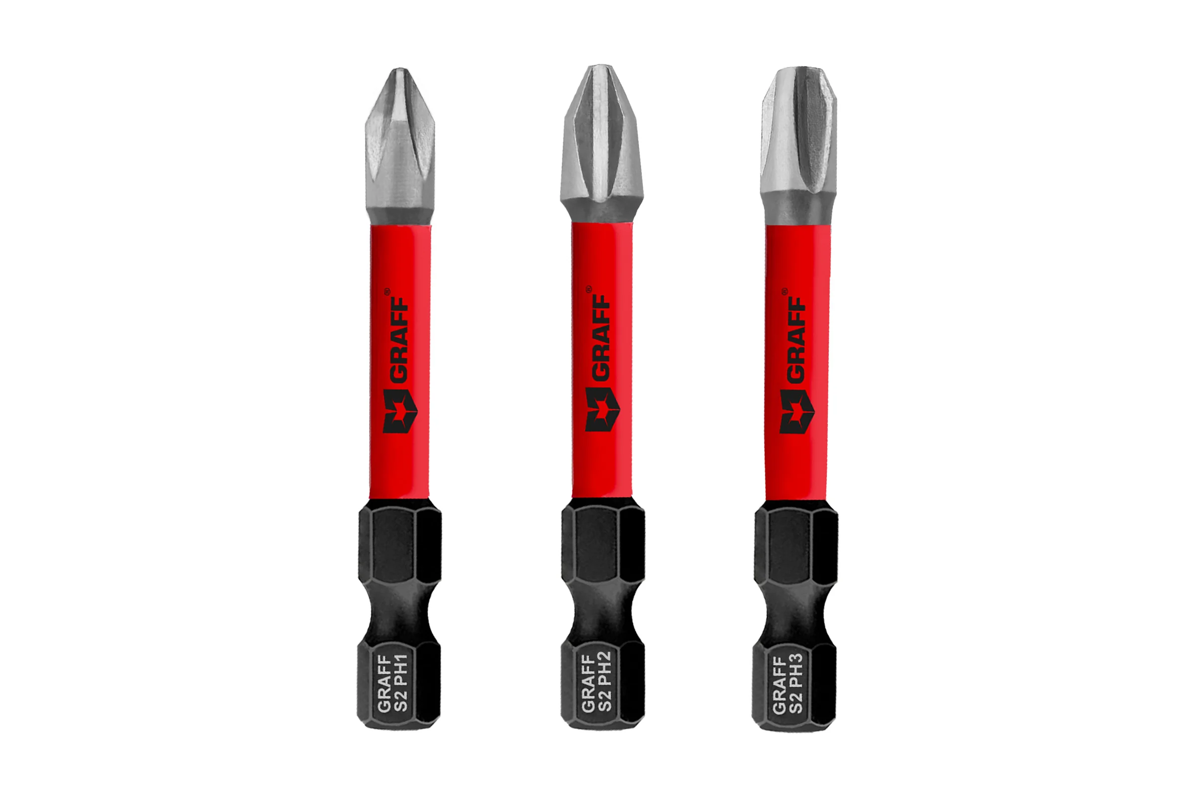 Набор из 3 бит Impact GRAFF (PH1,PH2,PH3)х50мм в блистере, Expert 5012350