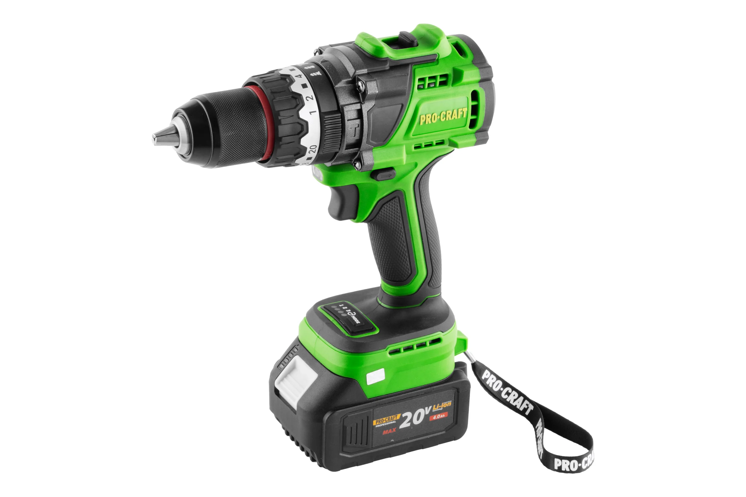 Шуруповерт аккумуляторный Procraft PA18ProBL 20В 180Нм (АКБ 4Ач+ЗУ+Кейс) PA18ProBL-1B-c