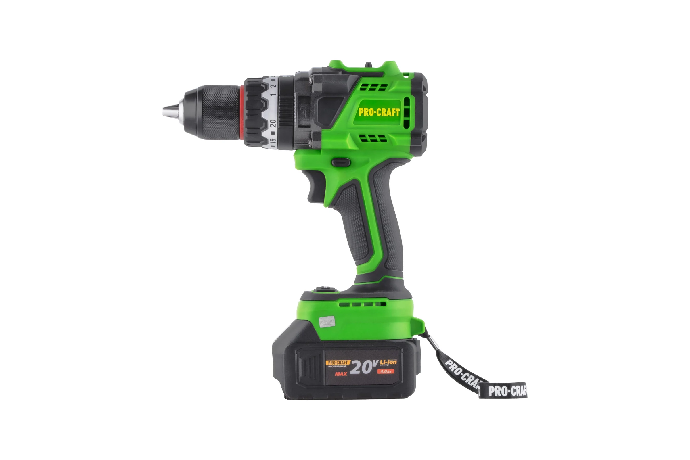 Шуруповерт аккумуляторный Procraft PA18ProBL 20В 180Нм (АКБ 4Ач+ЗУ+Кейс) PA18ProBL-1B-c