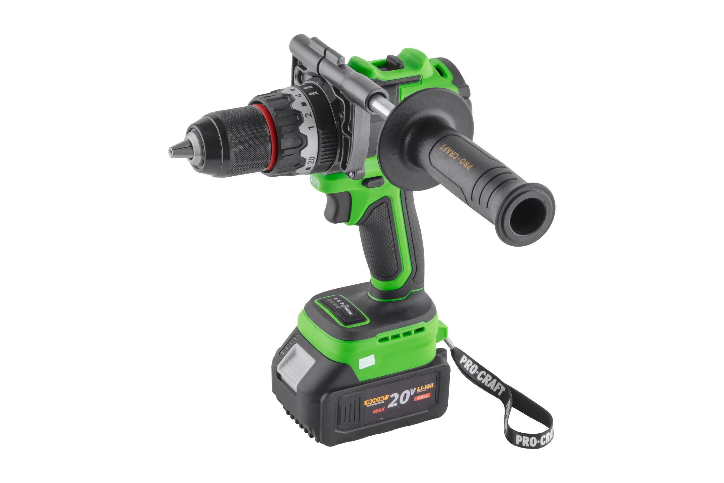 Шуруповерт аккумуляторный Procraft PA18ProBL 20В 180Нм (АКБ 4Ач+ЗУ+Кейс) PA18ProBL-1B-c