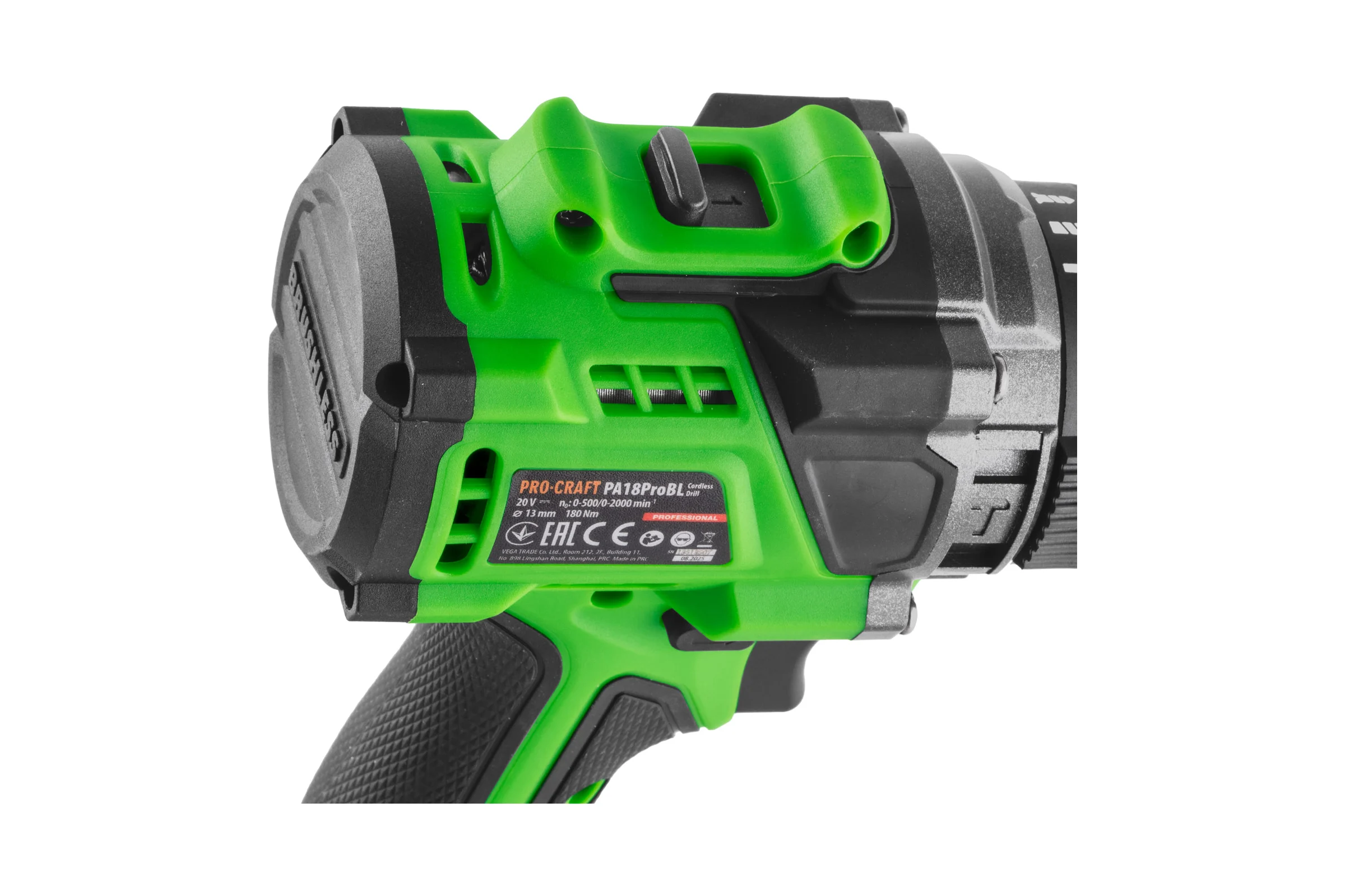 Шуруповерт аккумуляторный Procraft PA18ProBL 20В 180Нм (АКБ 4Ач+ЗУ+Кейс) PA18ProBL-1B-c