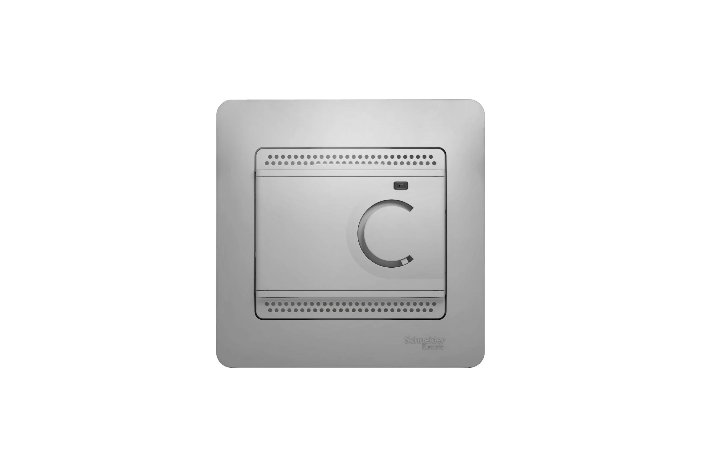 Электронный термостат теплого пола с датчиком Systeme Electric Glossa алюминий 10A GSL000338