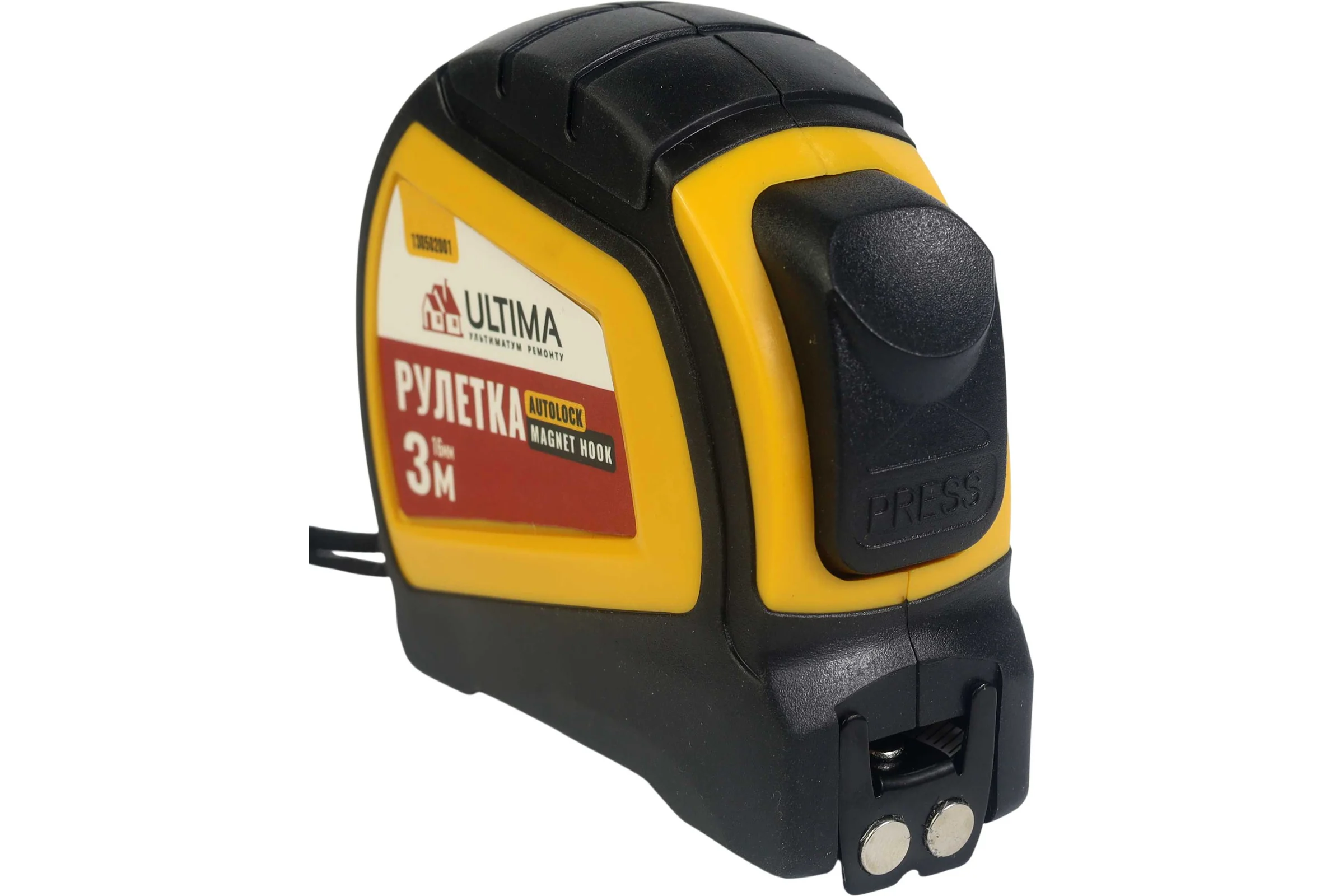 Рулетка Ultima Autolock Magnet Hook 3м x 16мм, автост, магнит двухсторон зацеп 130502001