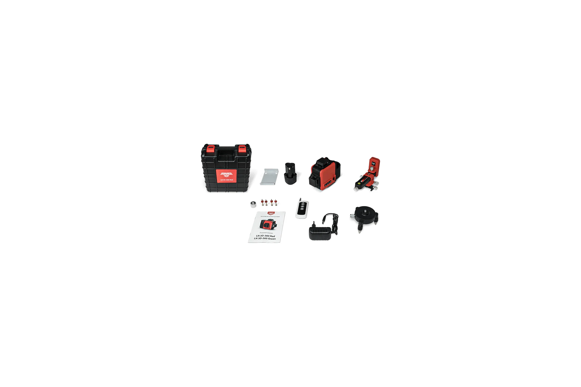 Лазерный уровень AMO LN 3D-360 RED 750165