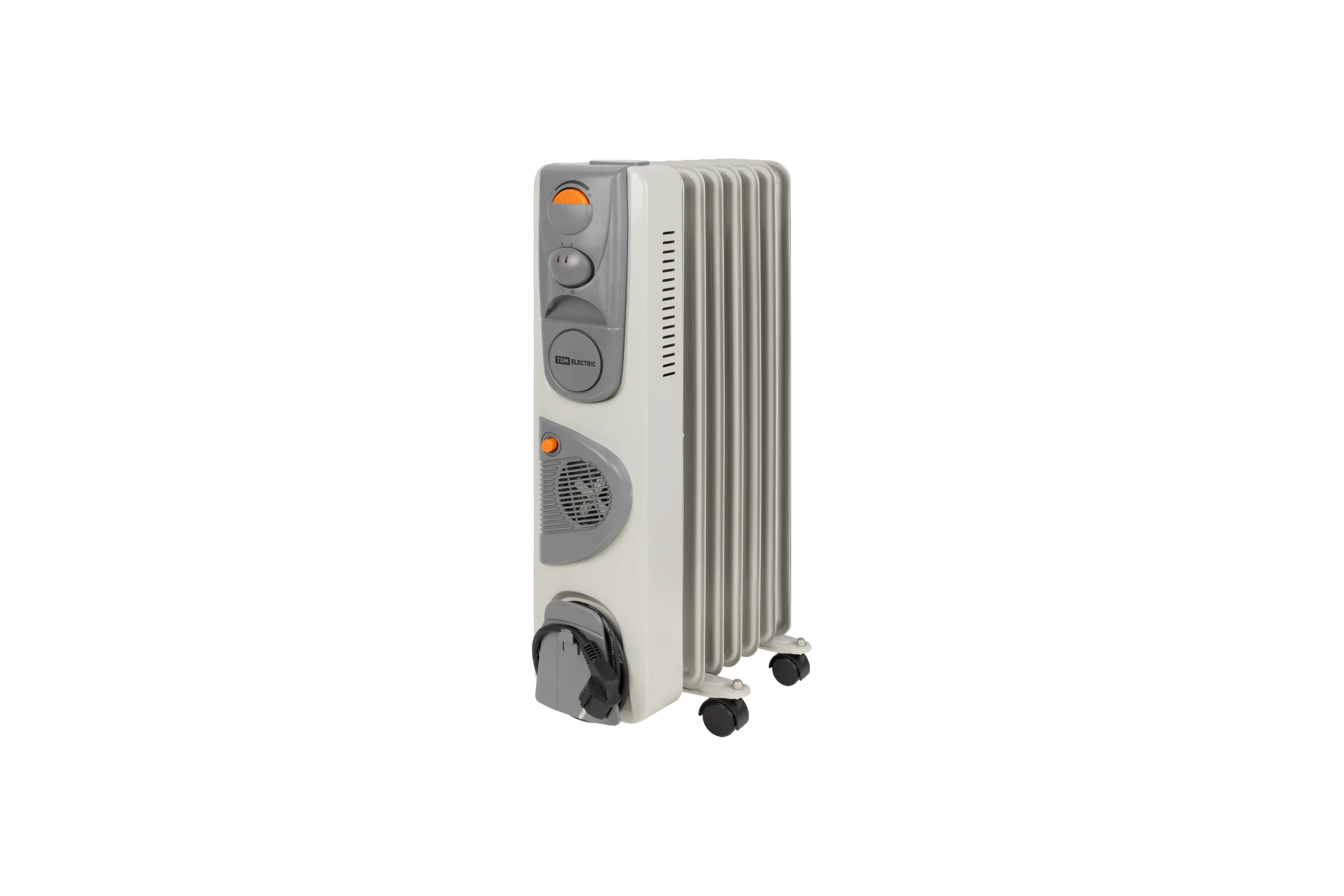 Масляный обогреватель TDM ELECTRIC белый, 1500 Вт, 7 сек, вент, регул. мощн. термостат SQ2501-0911
