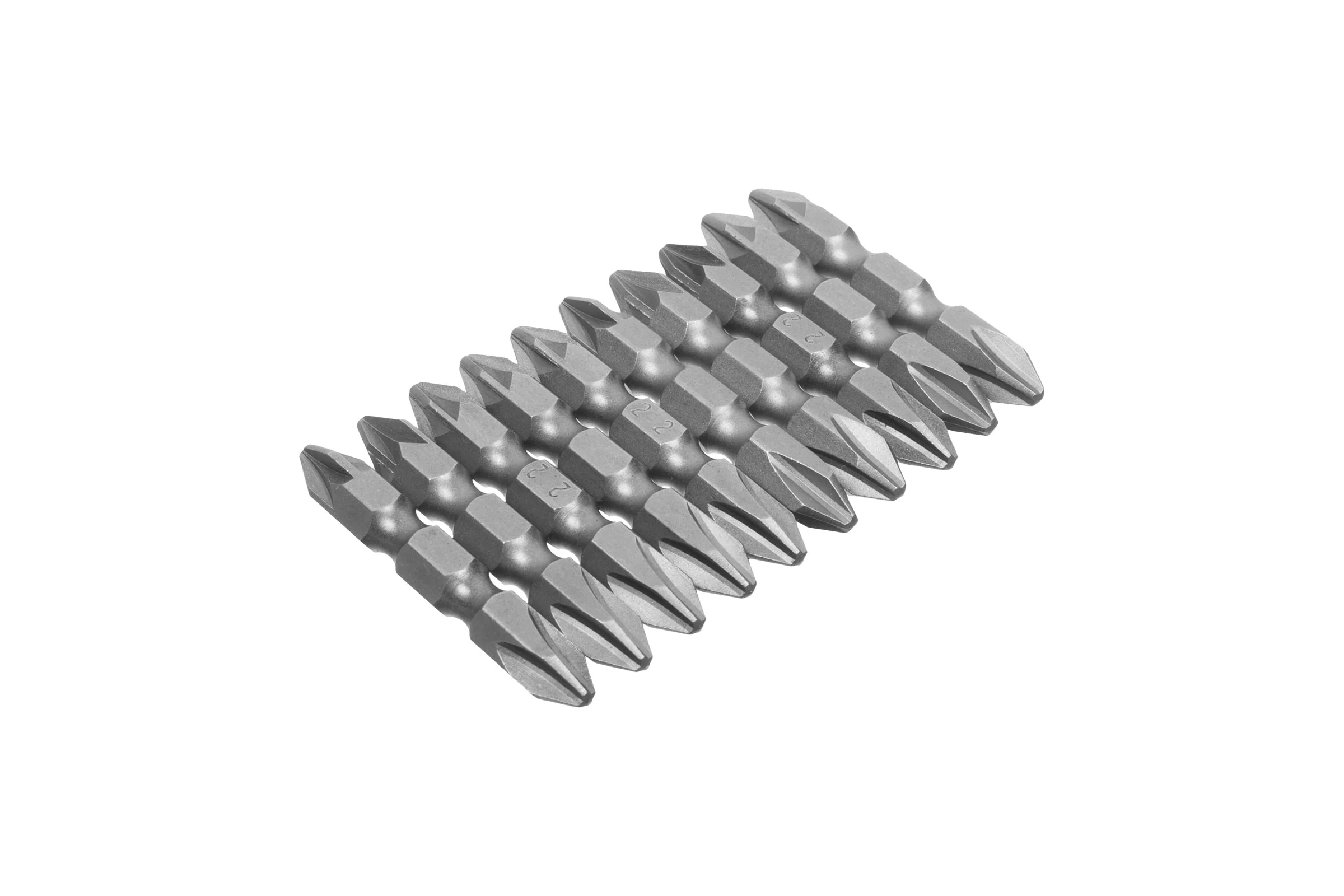 Биты двухсторонние (10 шт; PH2-PZ2x45 мм; 1/4"; сталь S2) РемоКолор 33-3-833