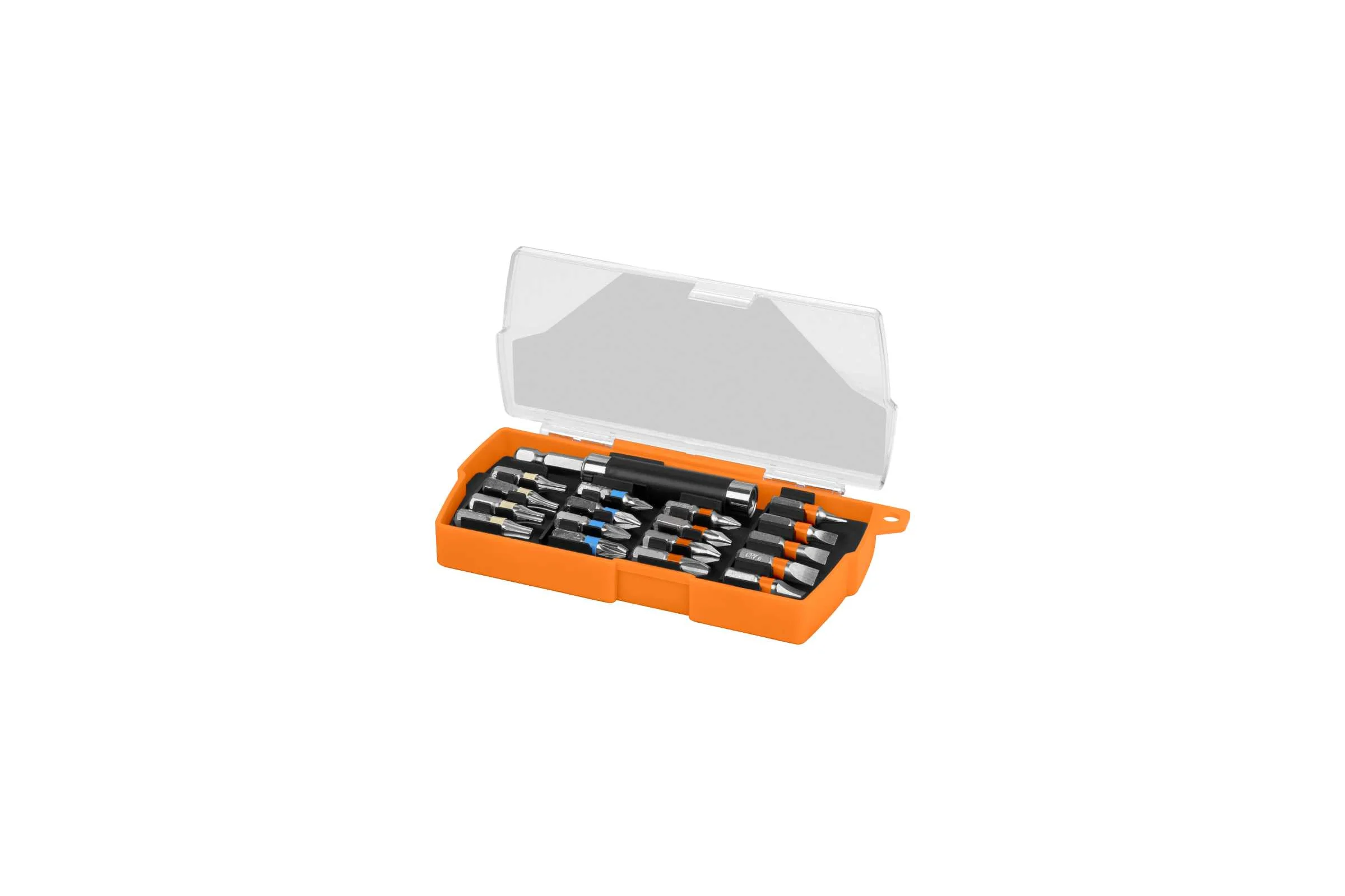 Набор бит №3; SL, PH, PZ, HEX, TORX, удлинитель, сталь CR-V, в пластиковом держателе, TDM ELECTRIC «Алмаз» SQ1019-0103
