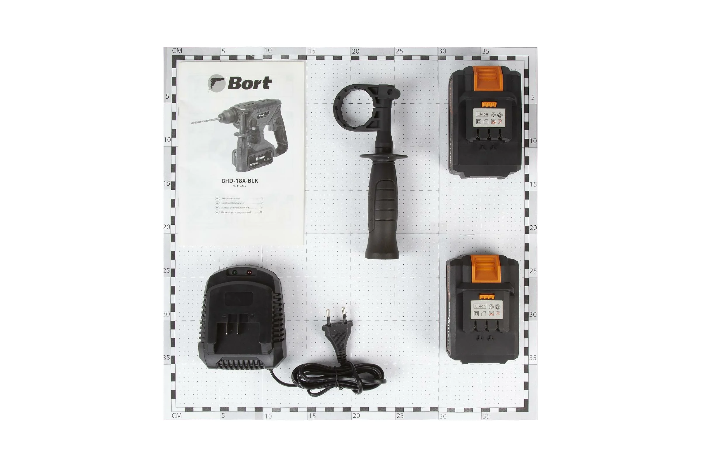 Аккумуляторный перфоратор BORT BHD-18X-BLK 93410235