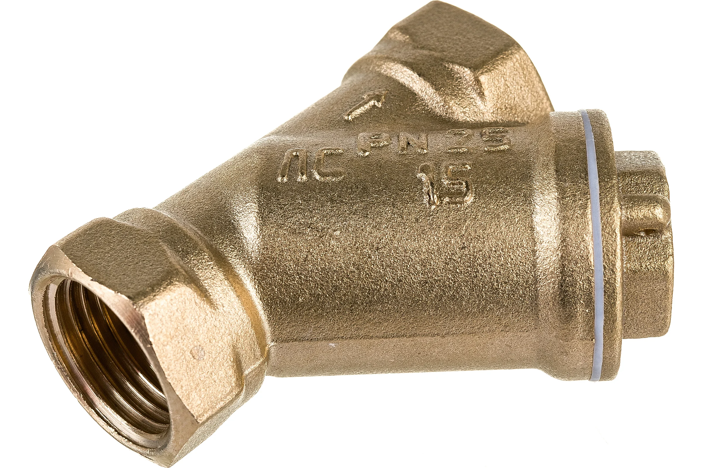 Сетчатый фильтр для воды VALFEX 1/2" ВР/ВР латунный, под пломбу 46Б5фт1 VF.192.L00.012.Bir