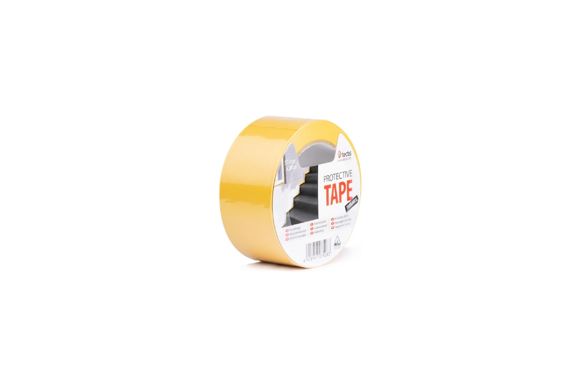 Малярная лента Tectis Tape Protective 50 мм x 33 м, высокоэластичная, УФ-стабильная 07508