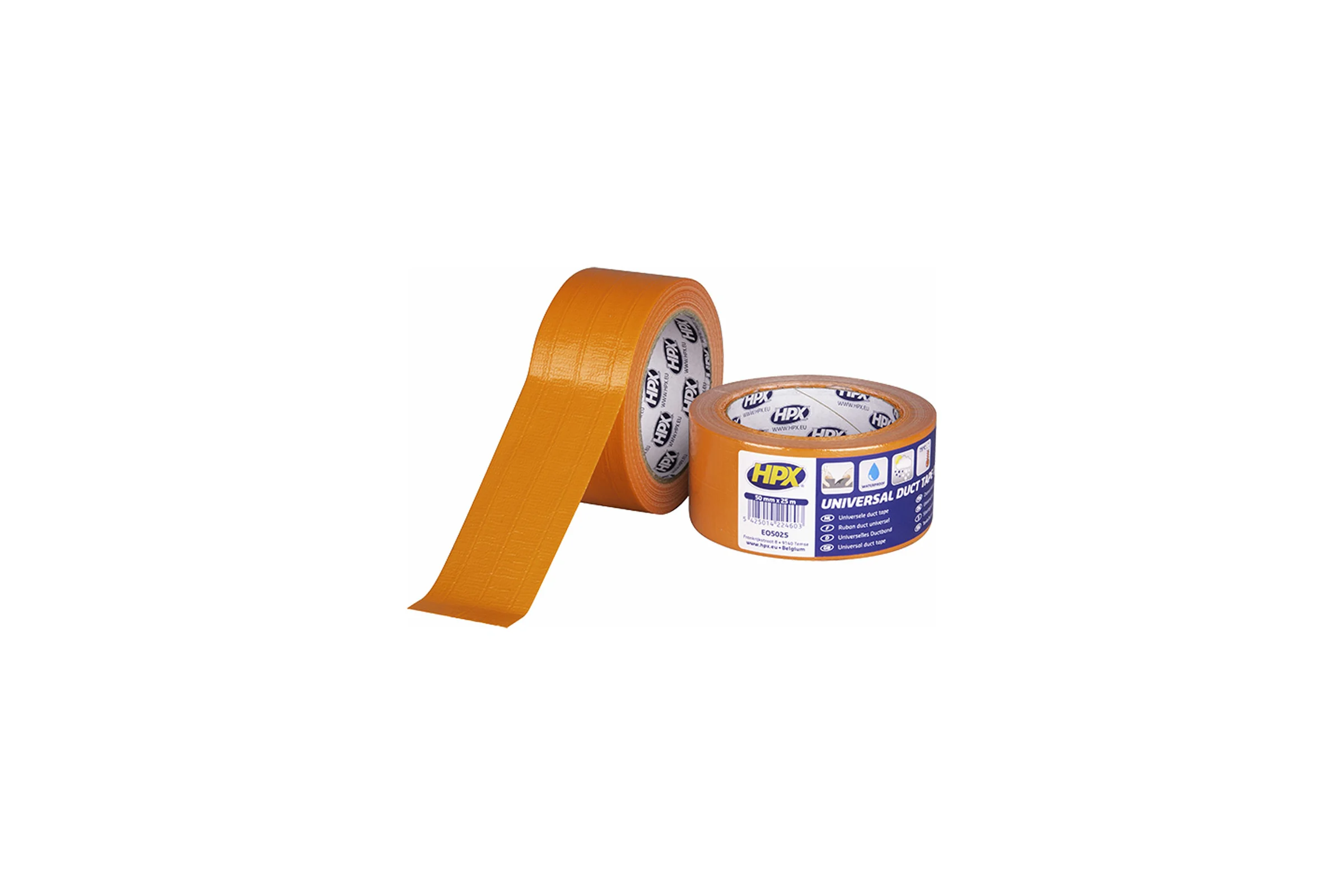Лента HPX EO5025 Duct Tape Pro 48 мм x 25 м, оранжевая 5425014224603