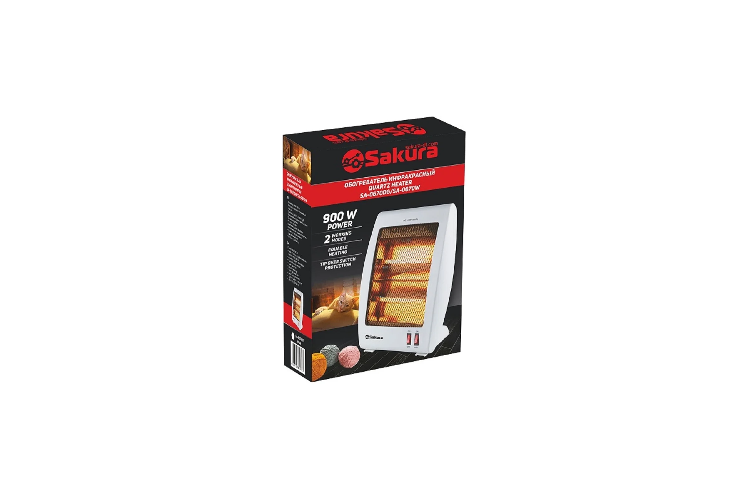 Инфракрасный обогреватель 900Вт Sakura SA-0670W