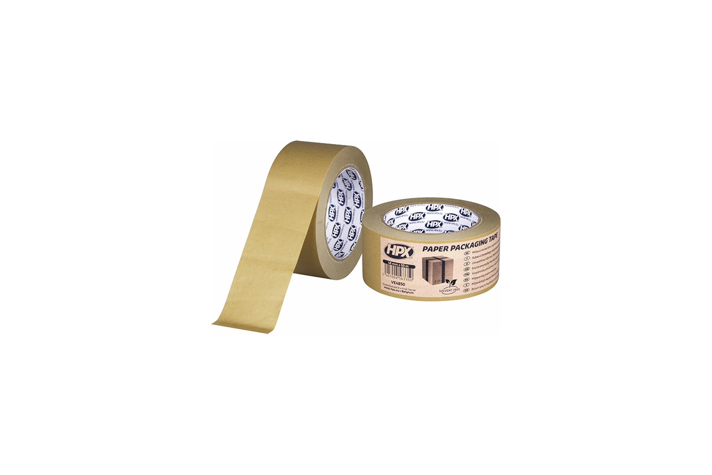 Бумажная упаковочная лента HPX VE4850 48 мм х 50 м, коричневая 5407004563350
