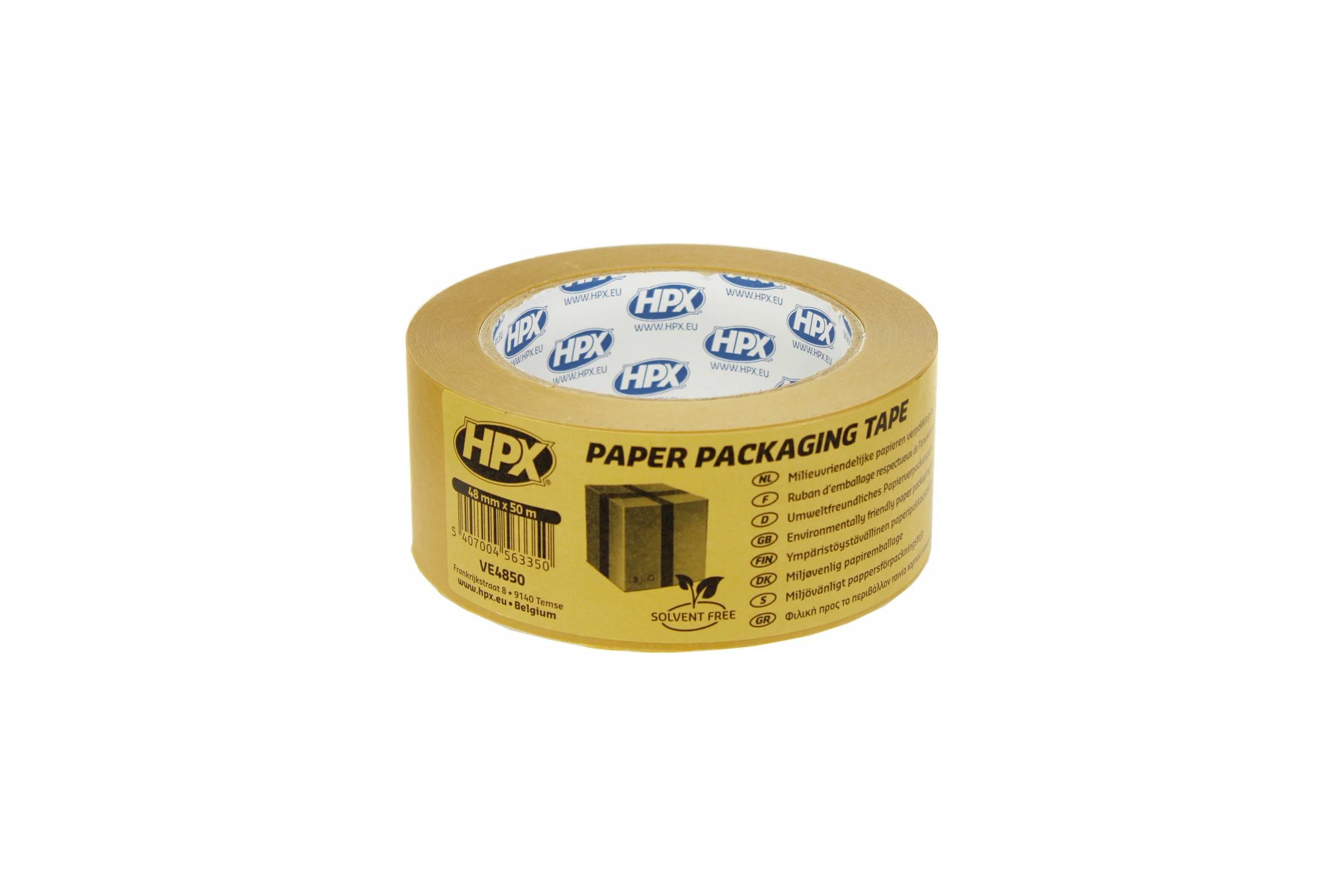 Бумажная упаковочная лента HPX VE4850 48 мм х 50 м, коричневая 5407004563350
