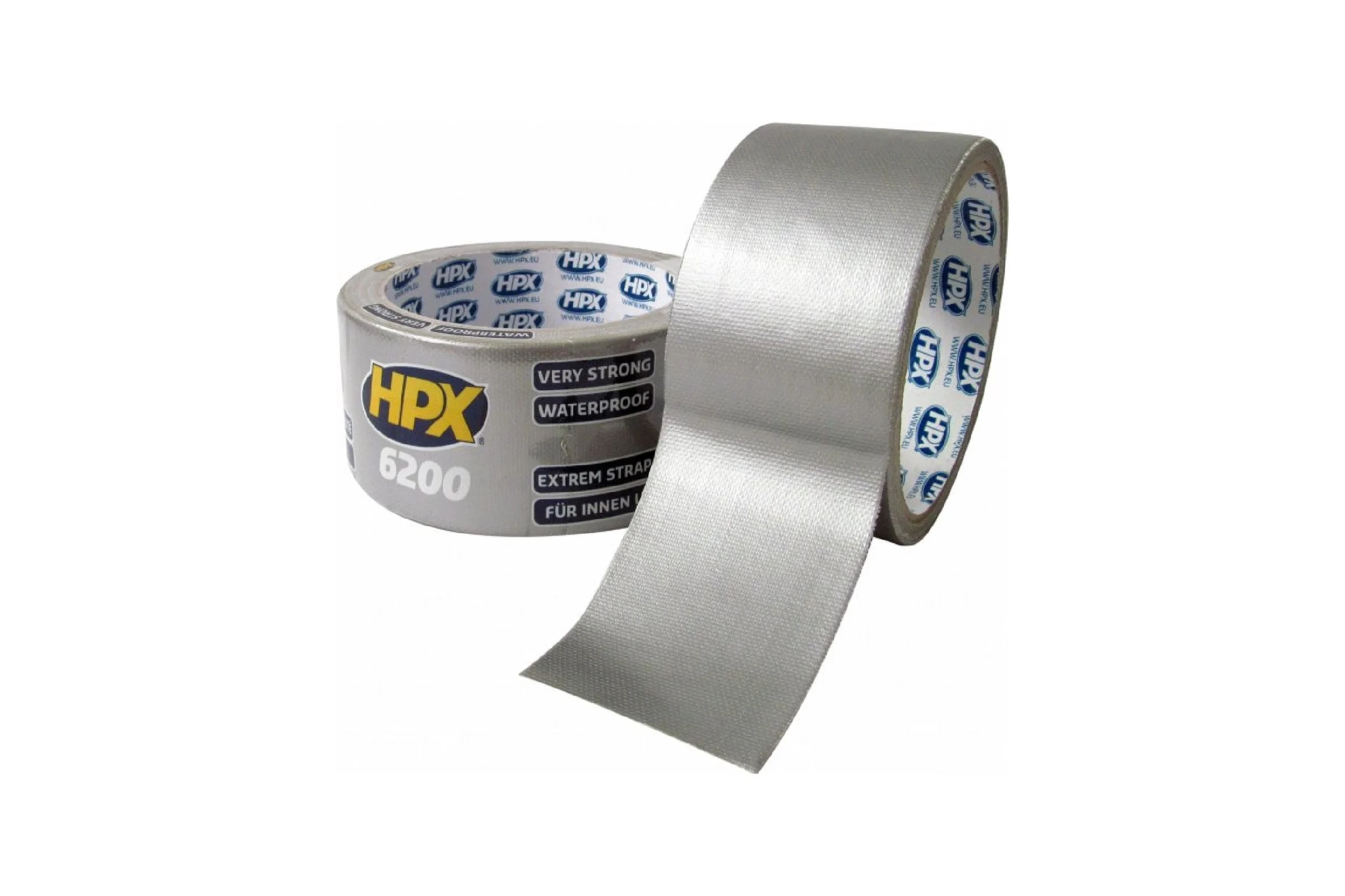 Армированная односторонняя лента HPX CS5010 200 48 мм х 10 м, серебристая 5425014220537